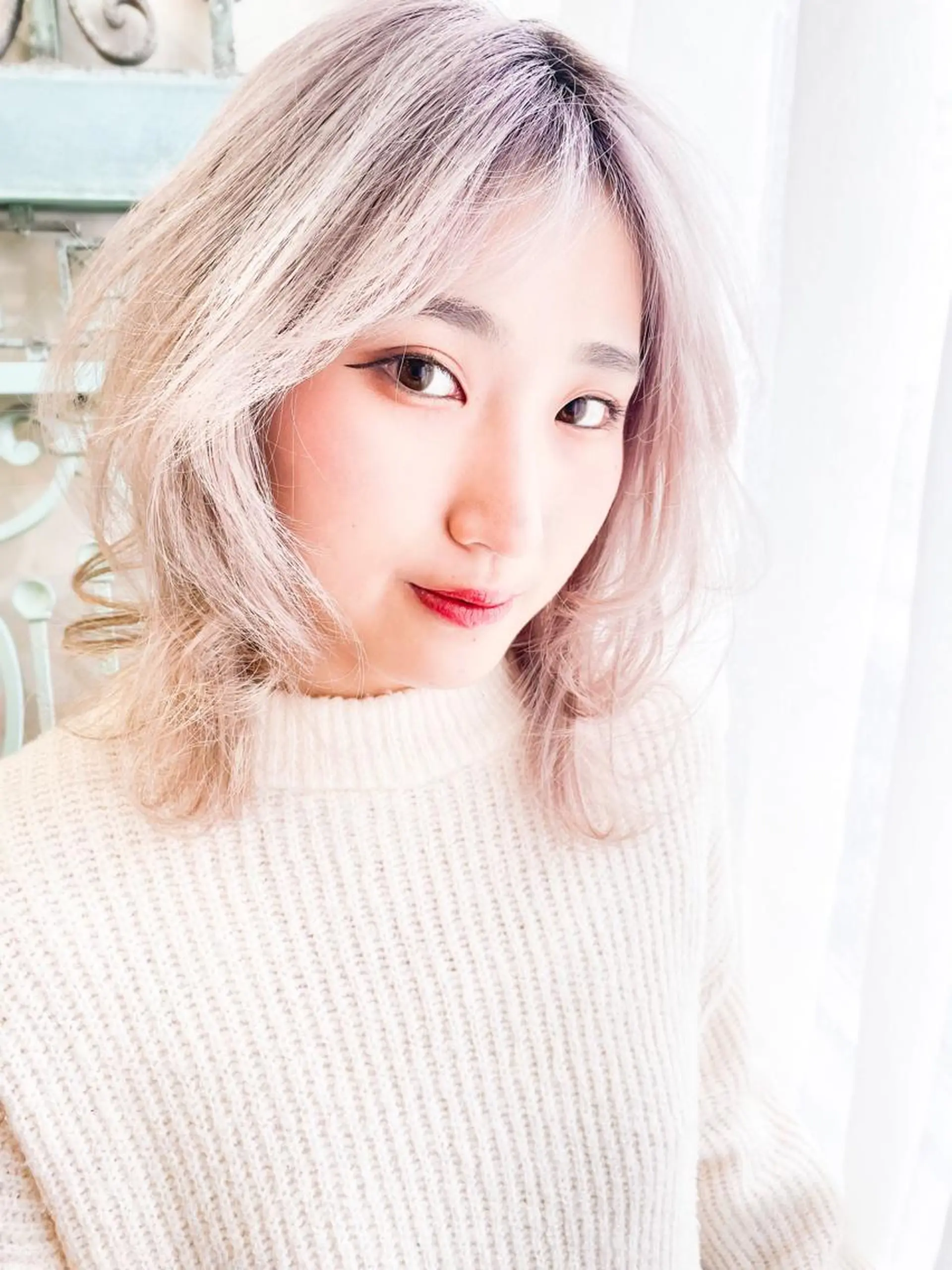 ミディアム カラー パーマ ヘアアレンジ メンズ 表参道Lise おおいしおりのヘアスタイル