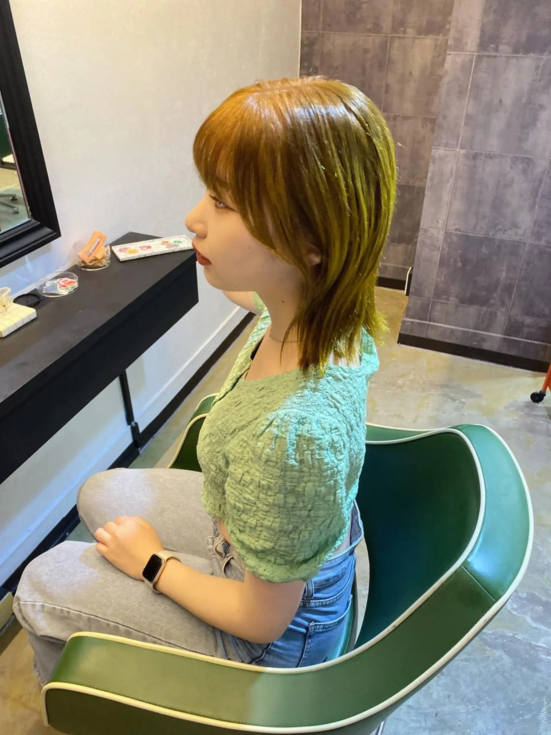 ミディアム カラー パーマ ヘアアレンジ ネイル マツエク・マツパ アイブロウ デザインカラー 眉カラー 広島/ボブ/レイヤー 🌿‬wakabaのヘアスタイル