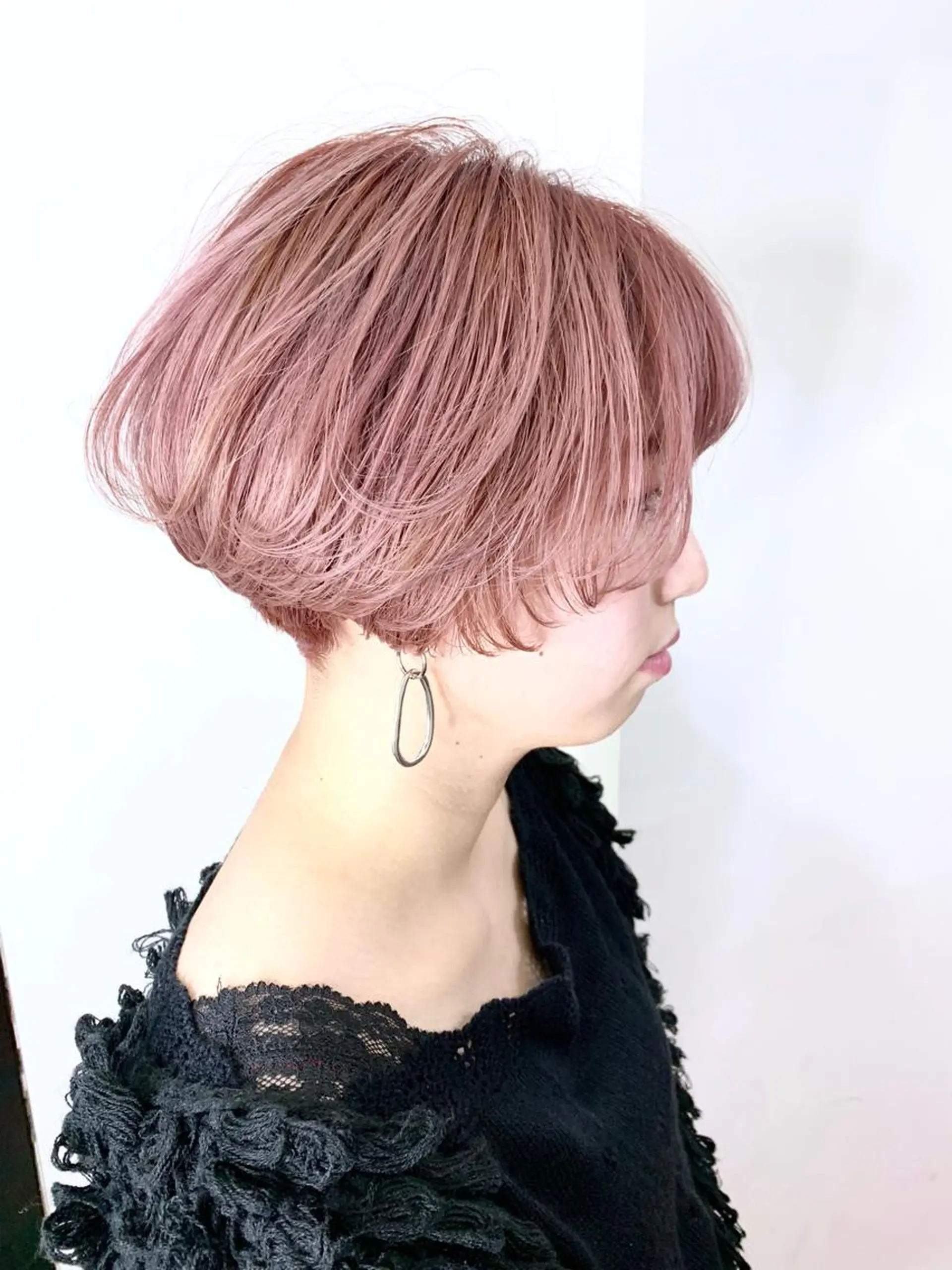 ショート カラー ピンクカラー ボブ トリートメント エクステ（レミー毛） NINEのヘアスタイル