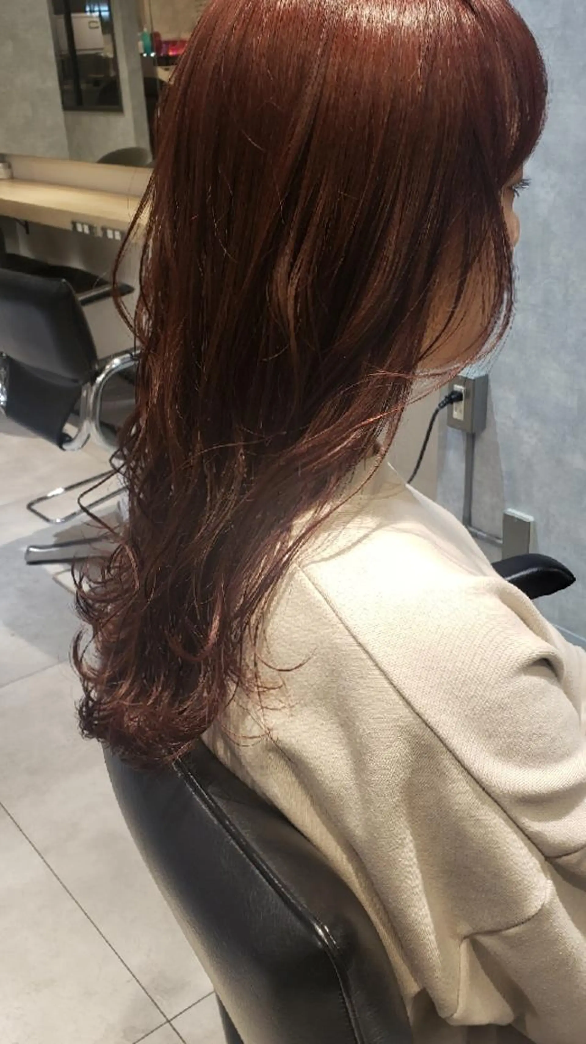 セミロング カラー ピンクカラー カット ヘアカラー arrow🖤 もえみのヘアスタイル