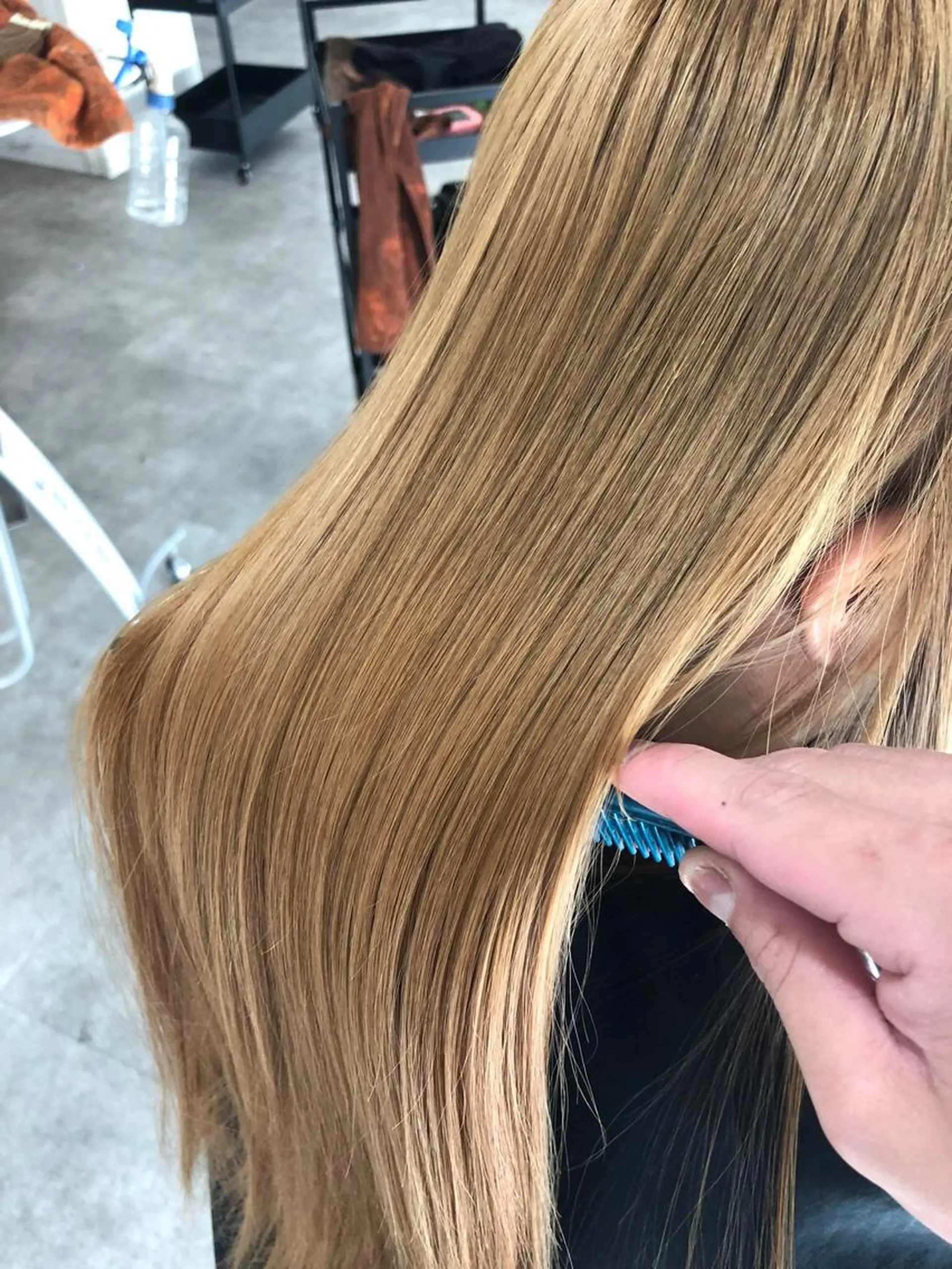 ロング カラー 髪質改善 トリートメント alpha. カラーエクステ下妻のヘアスタイル