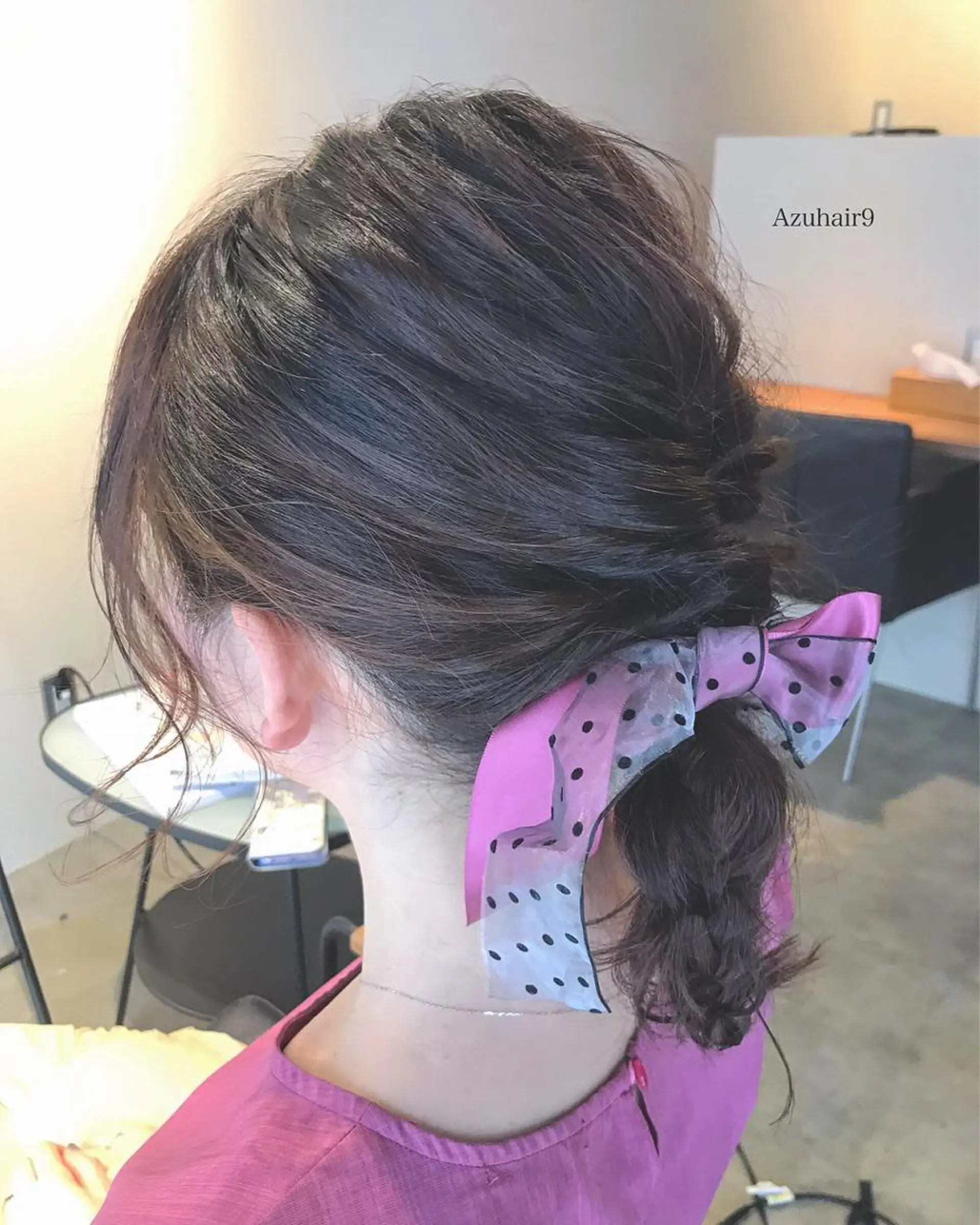 セミロング ヘアアレンジ R HAIR SALON所属・RHAIRSALON 西山梓のヘアスタイル