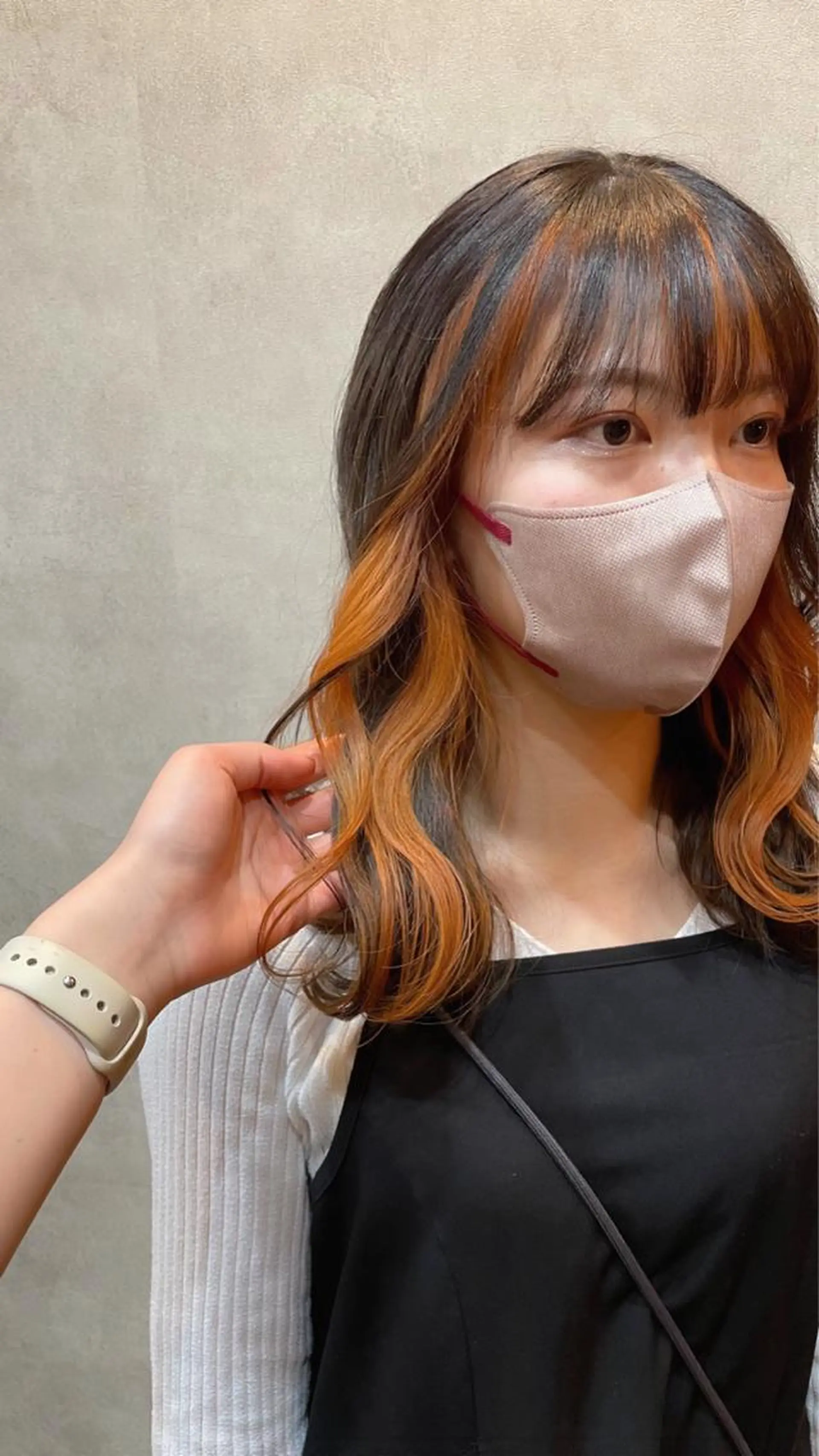 カラー ミストバング  フェイスフレーミング ヘアカラー silk🕯 hikaruのヘアスタイル