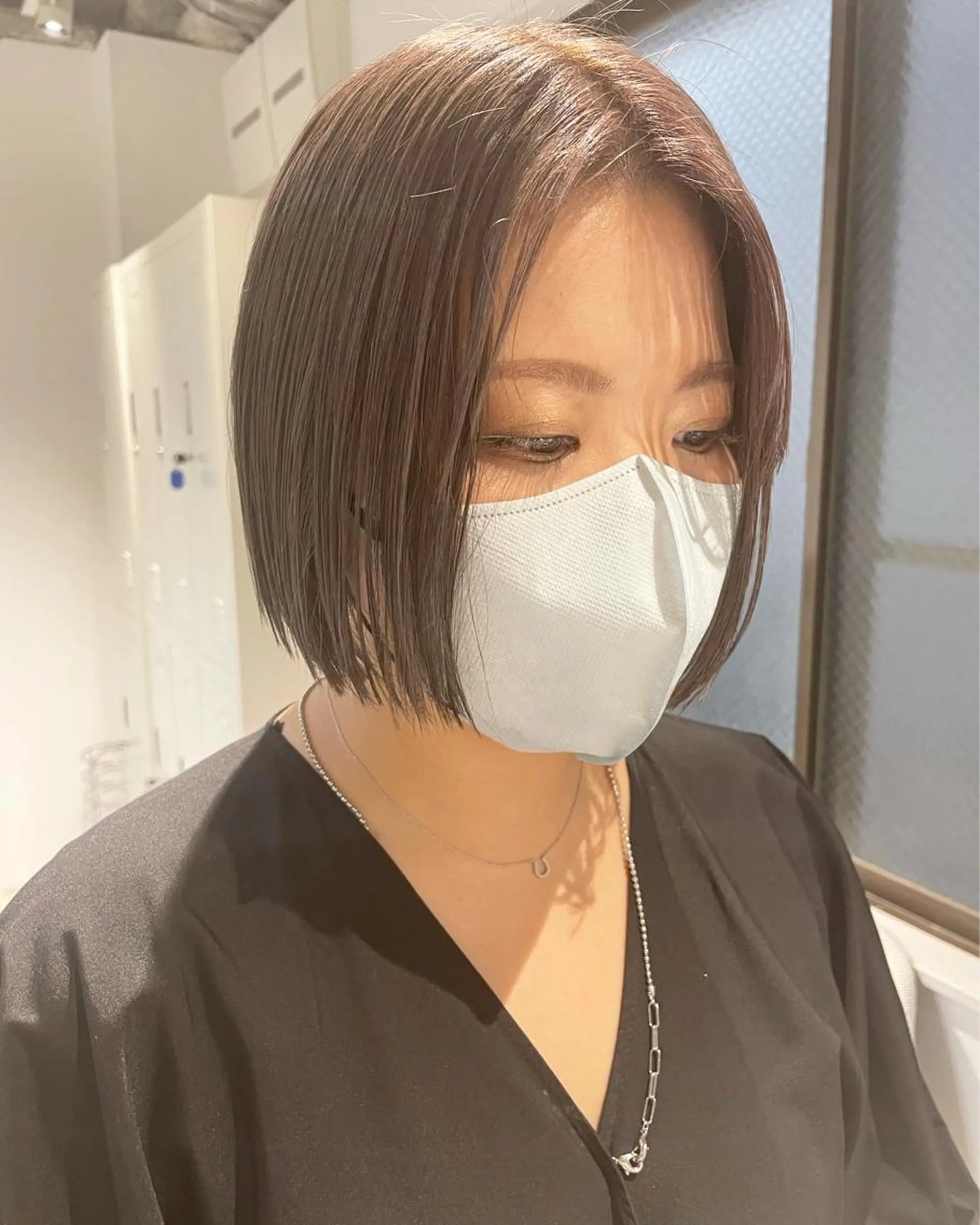 ミディアム カラー ヘアアレンジ カット トリートメント 髪質改善カラー&TR 縮毛矯正/弱酸性矯正のヘアスタイル