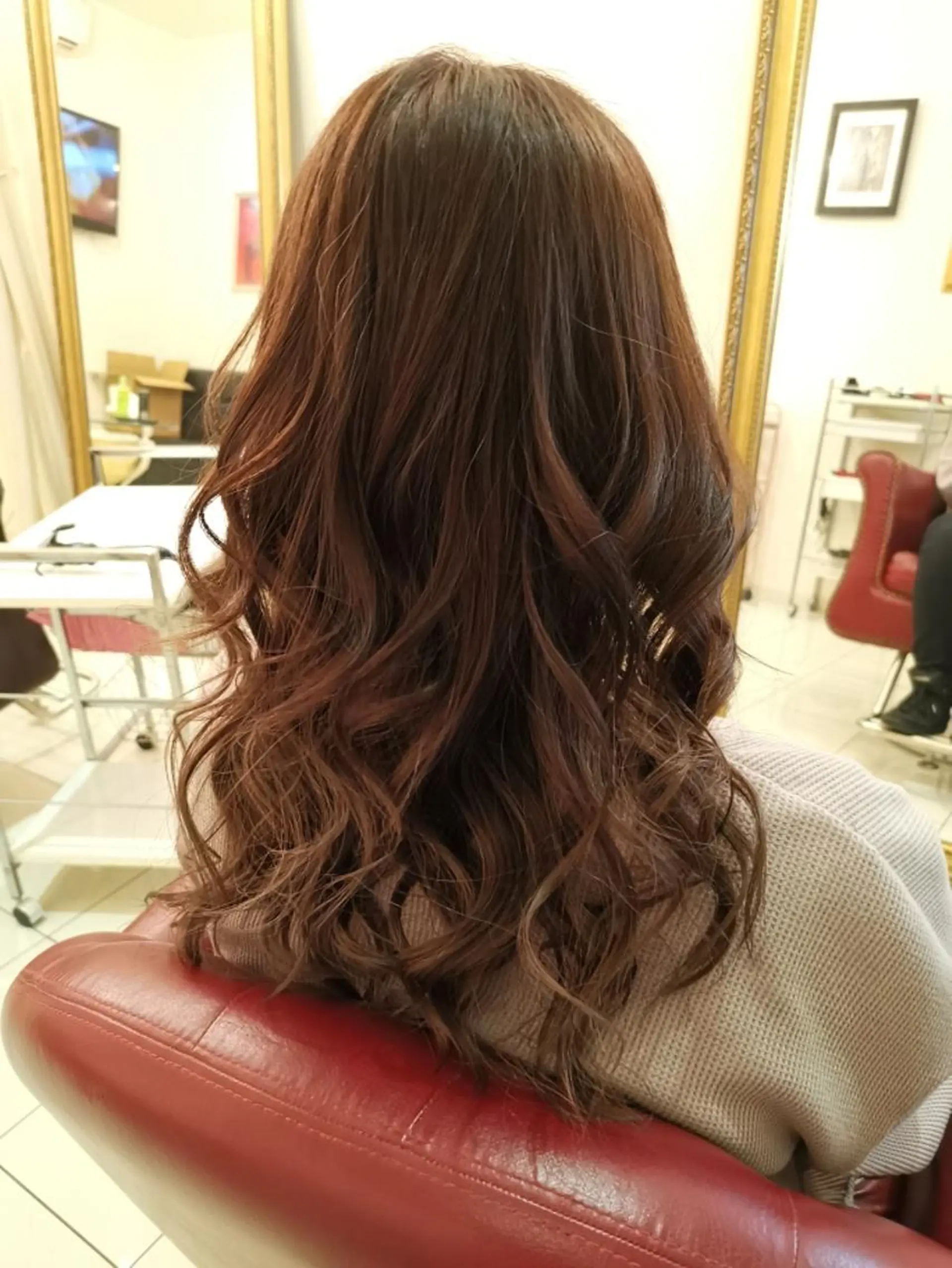 ロング カラー ダブルカラー 髪質改善 東心斎橋peace 豆柴サロンのヘアスタイル