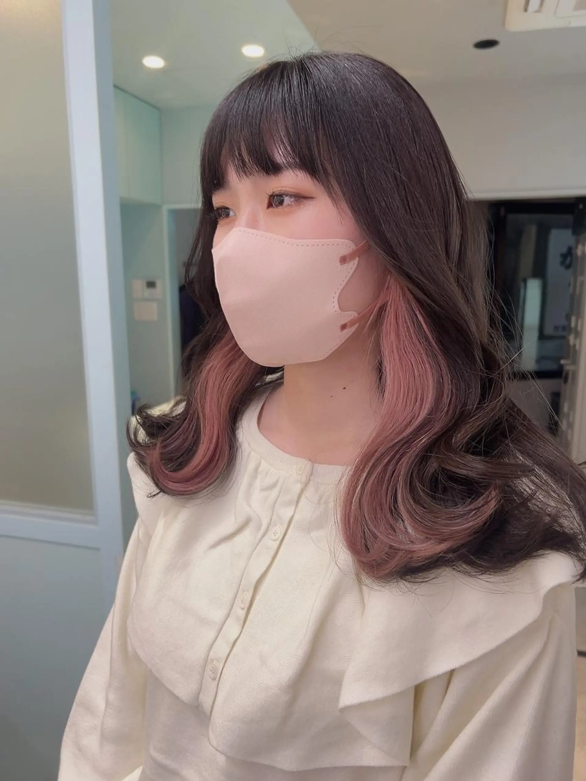 ミディアム カラー ヘアカラー トリートメント ヘッドスパ ヘアセット 🥞ベージュ系カラー 【すずきりほ】🥞のヘアスタイル