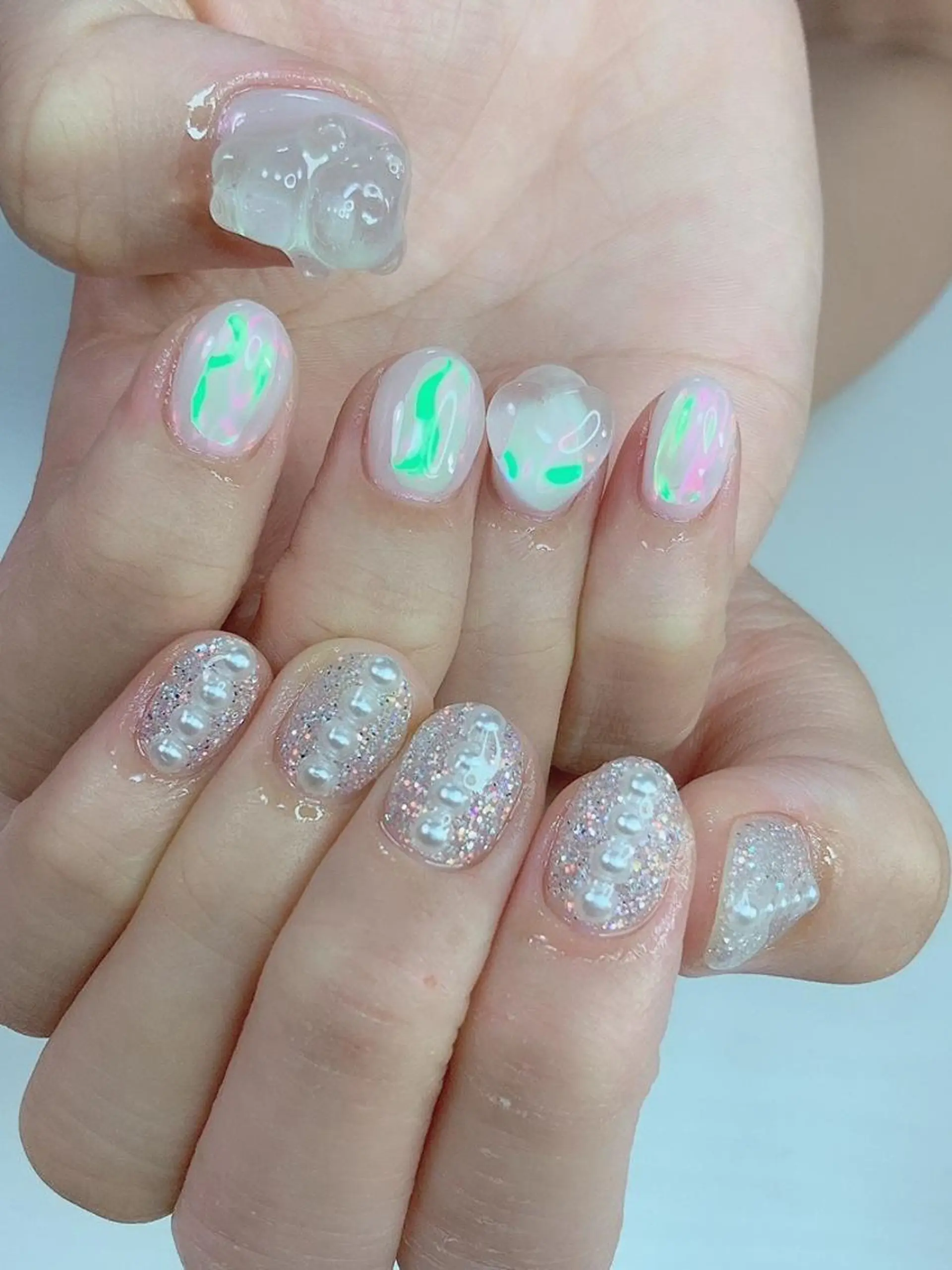ネイル 氷ネイル・うるうるネイル   MAKInailのネイルデザイン