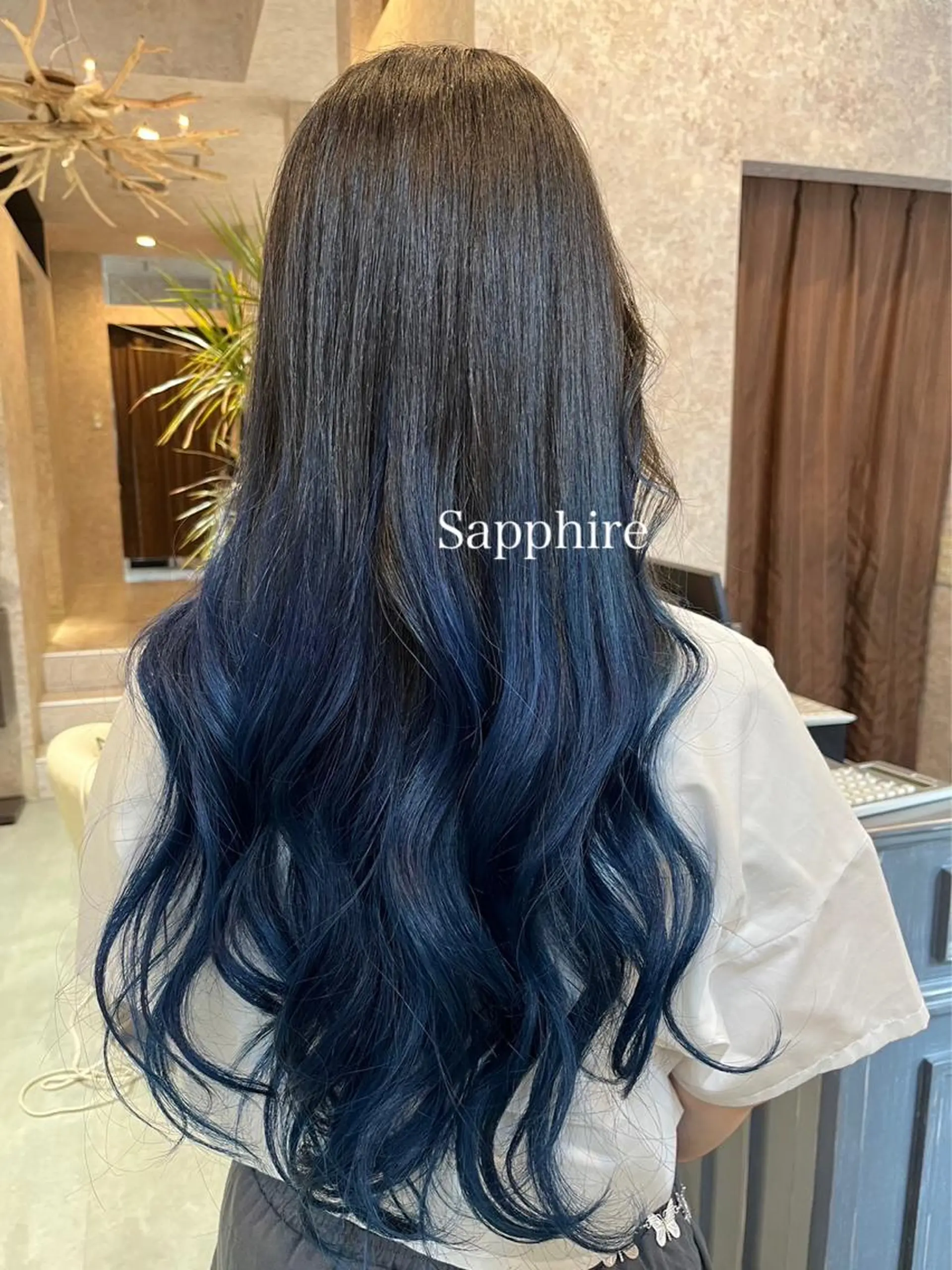 ロング カラー ブリーチ ブルーカラー ダブルカラー グラデーションカラー ハイライトカラー 💈Blanco💈 カラー&ケア🌈のヘアスタイル