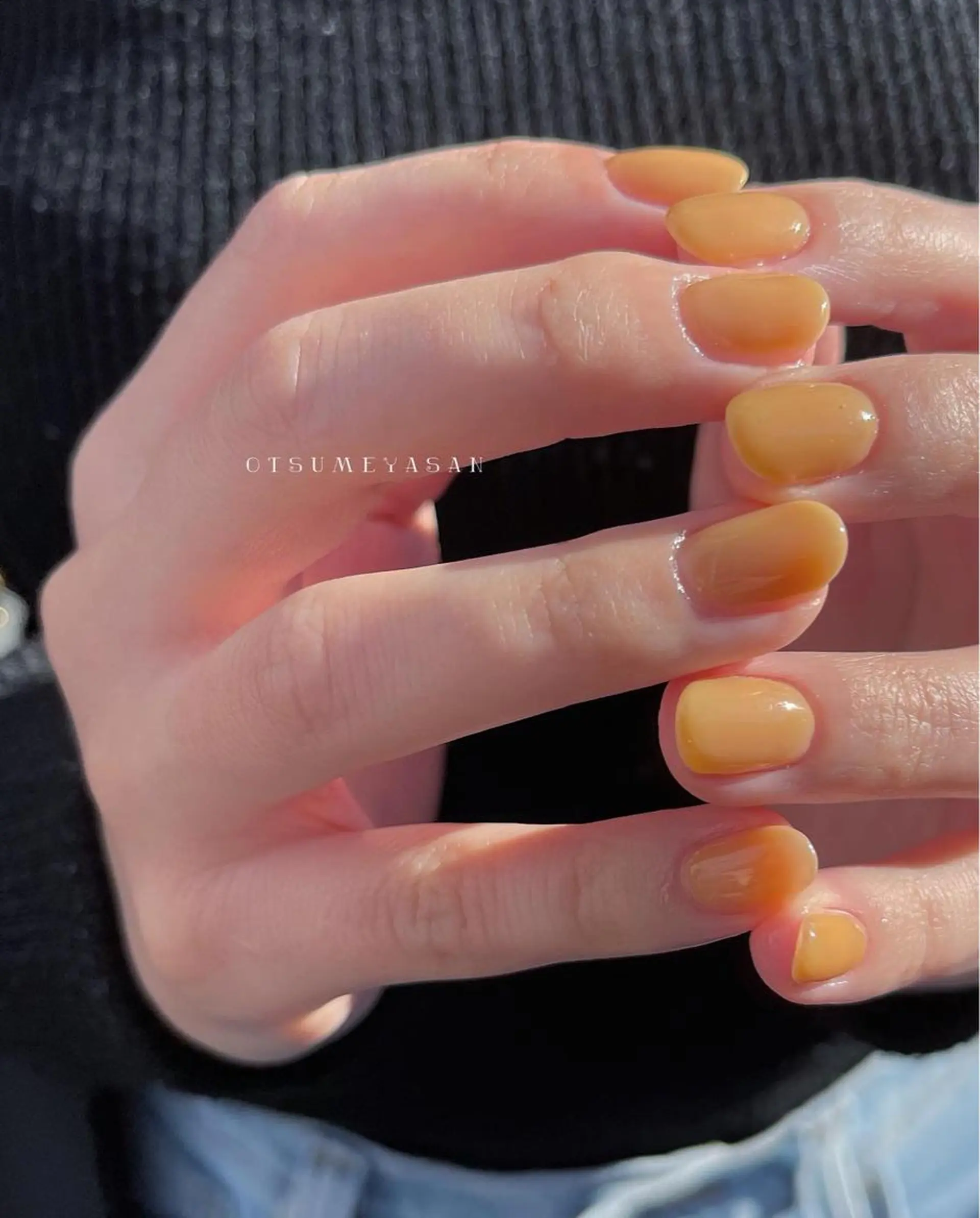 ネイル オーロラネイル ブルー ジェルネイル 韓国ネイル マグネットネイル otsumeyasan所属・わたなべ ちかのネイルデザイン