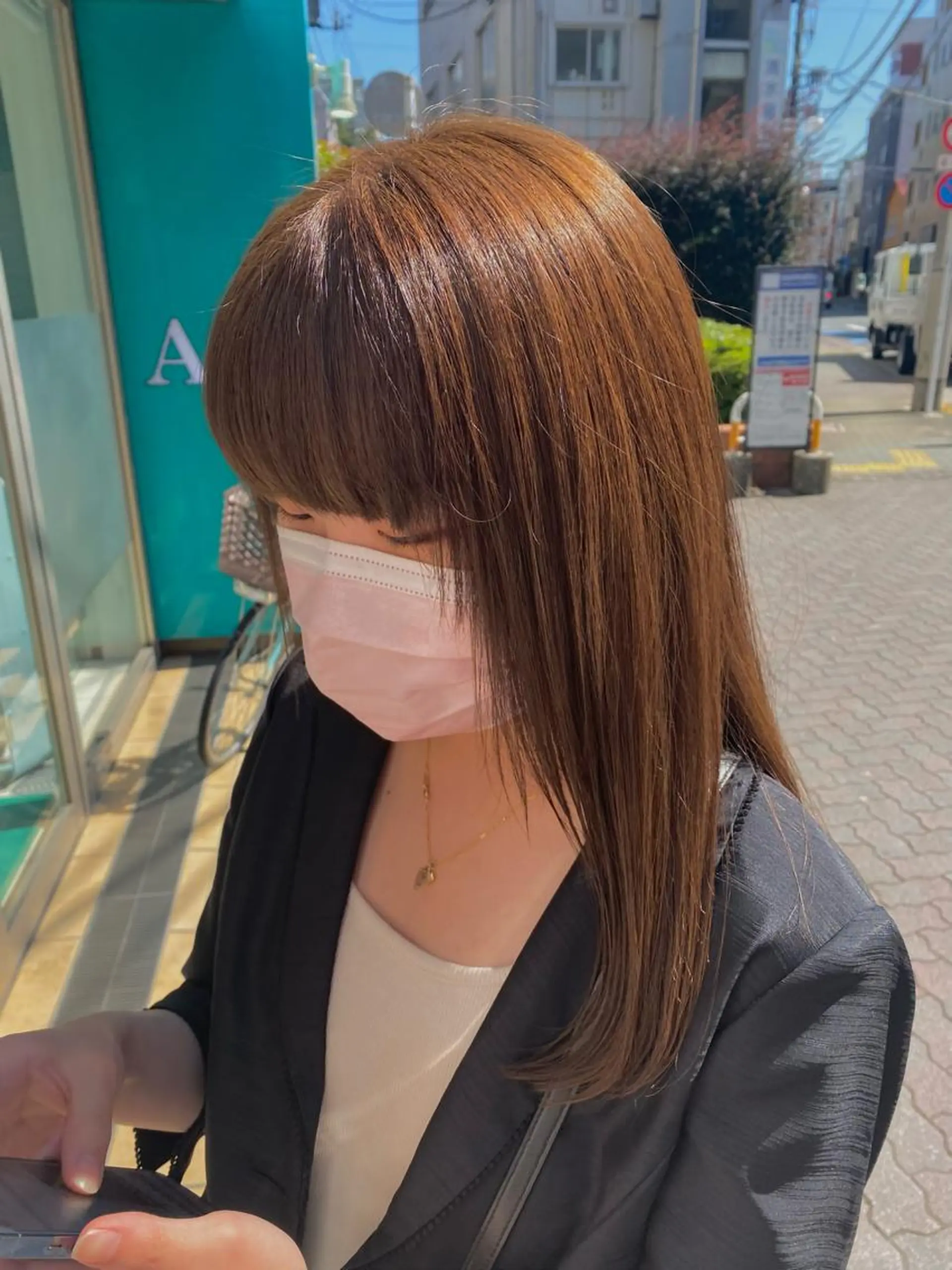 ロング 髪質改善 縮毛矯正 トリートメント 韓国風カラー/ 縮毛矯正/まい🪐‪のヘアスタイル