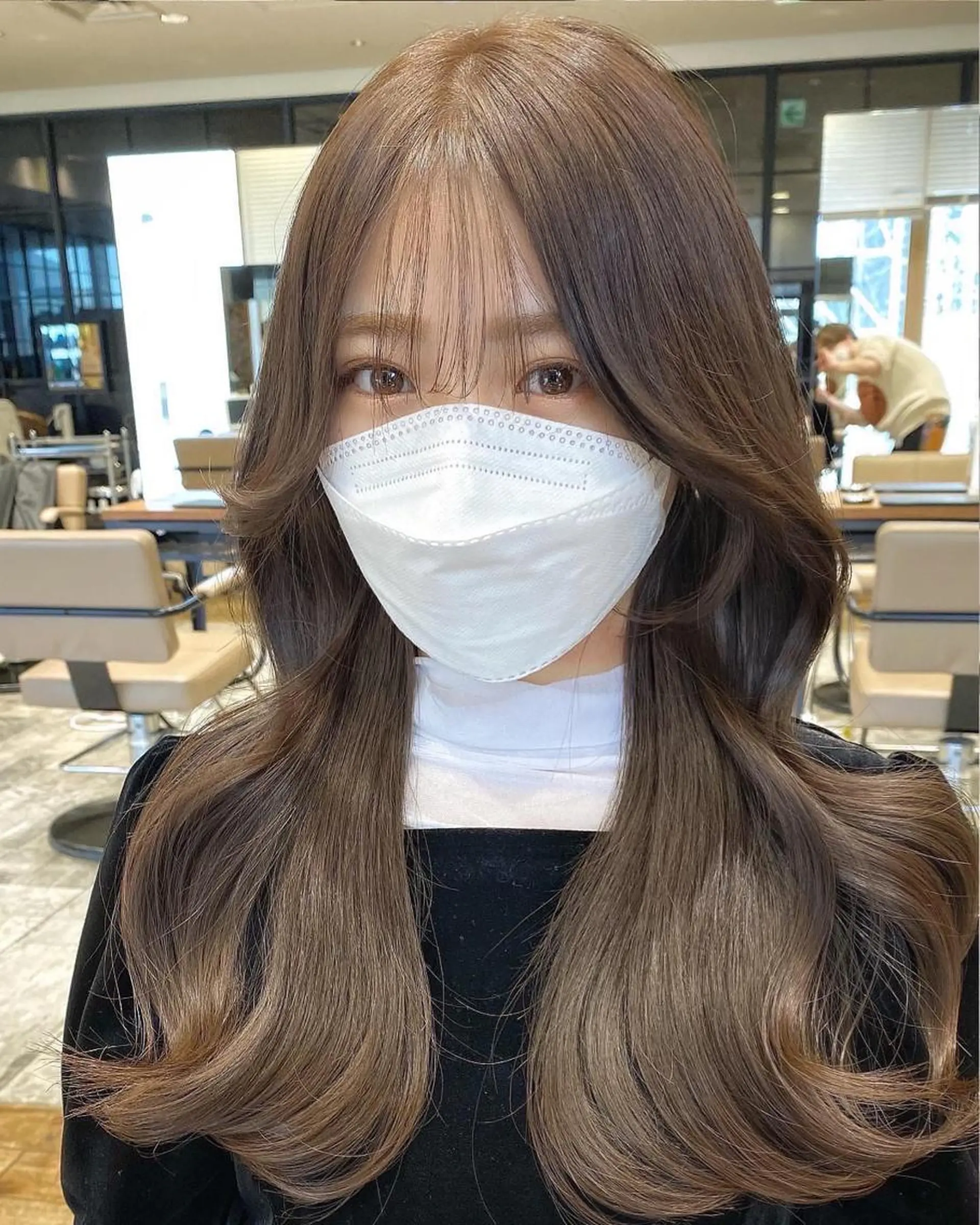 ロング カラー On所属・顔まわりカット🌟 くびれヘア/寺門遥輝のヘアスタイル