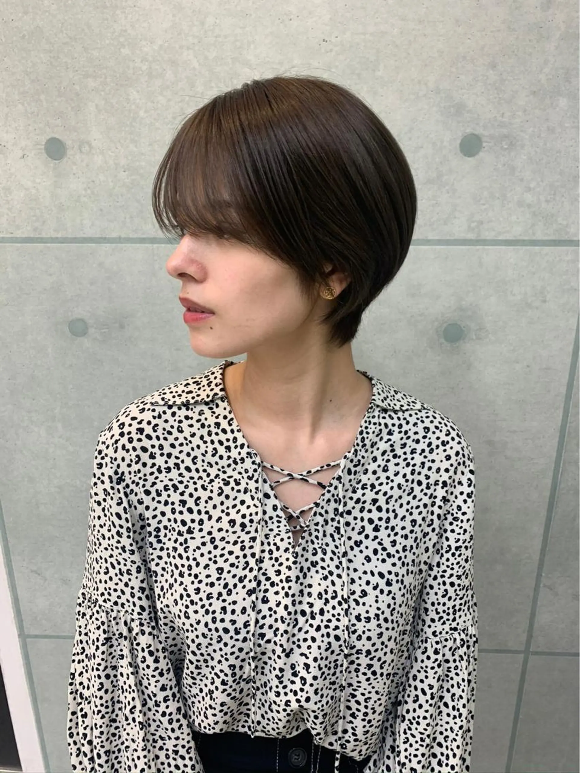 ショート カラー アディクシーカラー グレージュ ショートヘア neaf【六本木】所属・韓国/愛されレイヤー 六本木/yuri🎀のヘアスタイル