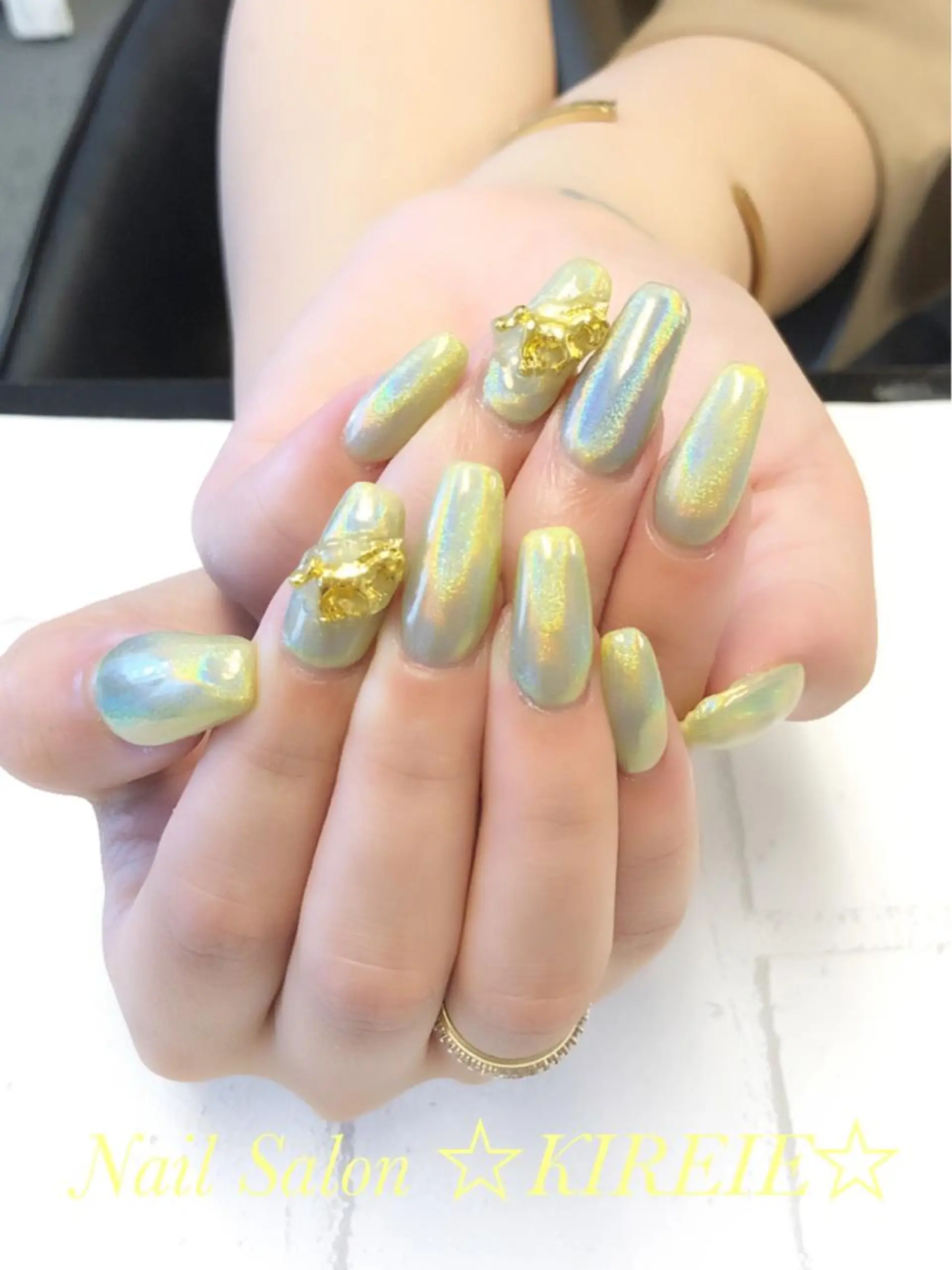 ネイル ミラーネイル ワンカラーネイル スカルプネイル KIREIE NAILSのネイルデザイン