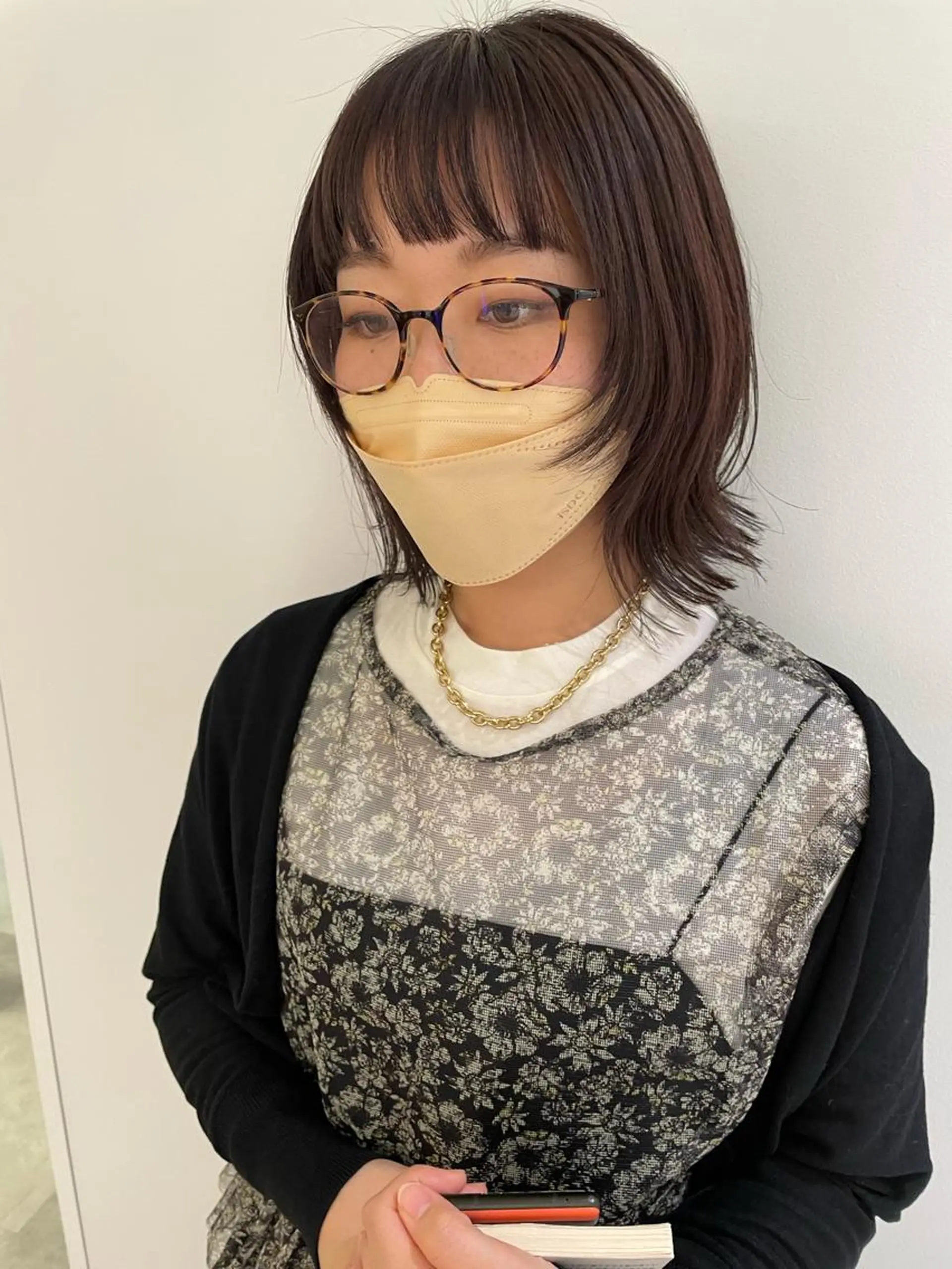 ミディアム カラー カット ヘアカラー iet.所属・ウルフ/ボブ/耳ツボ ジュエリー◎ricoのヘアスタイル