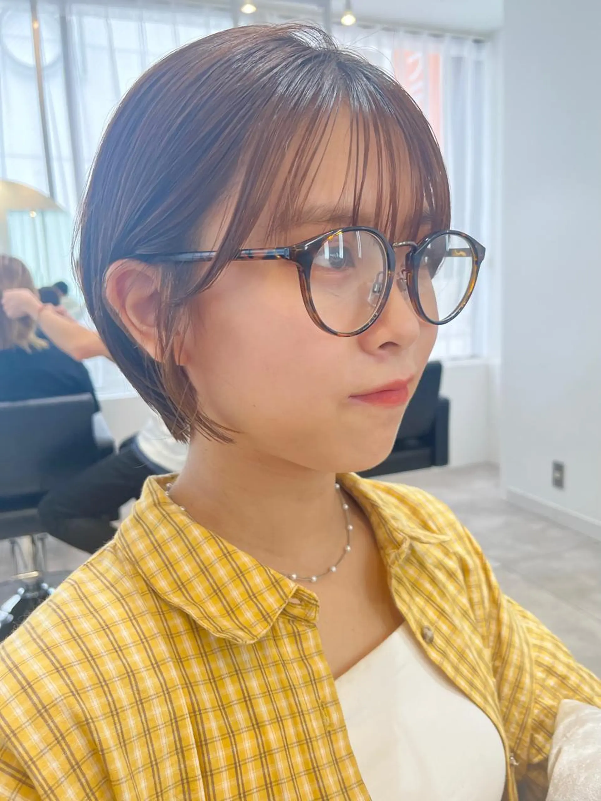 ショート カラー ショートボブ ボブ ショートヘア カット ヘアカラー トリートメント SOYON 🤍CHIZU🤍.のヘアスタイル