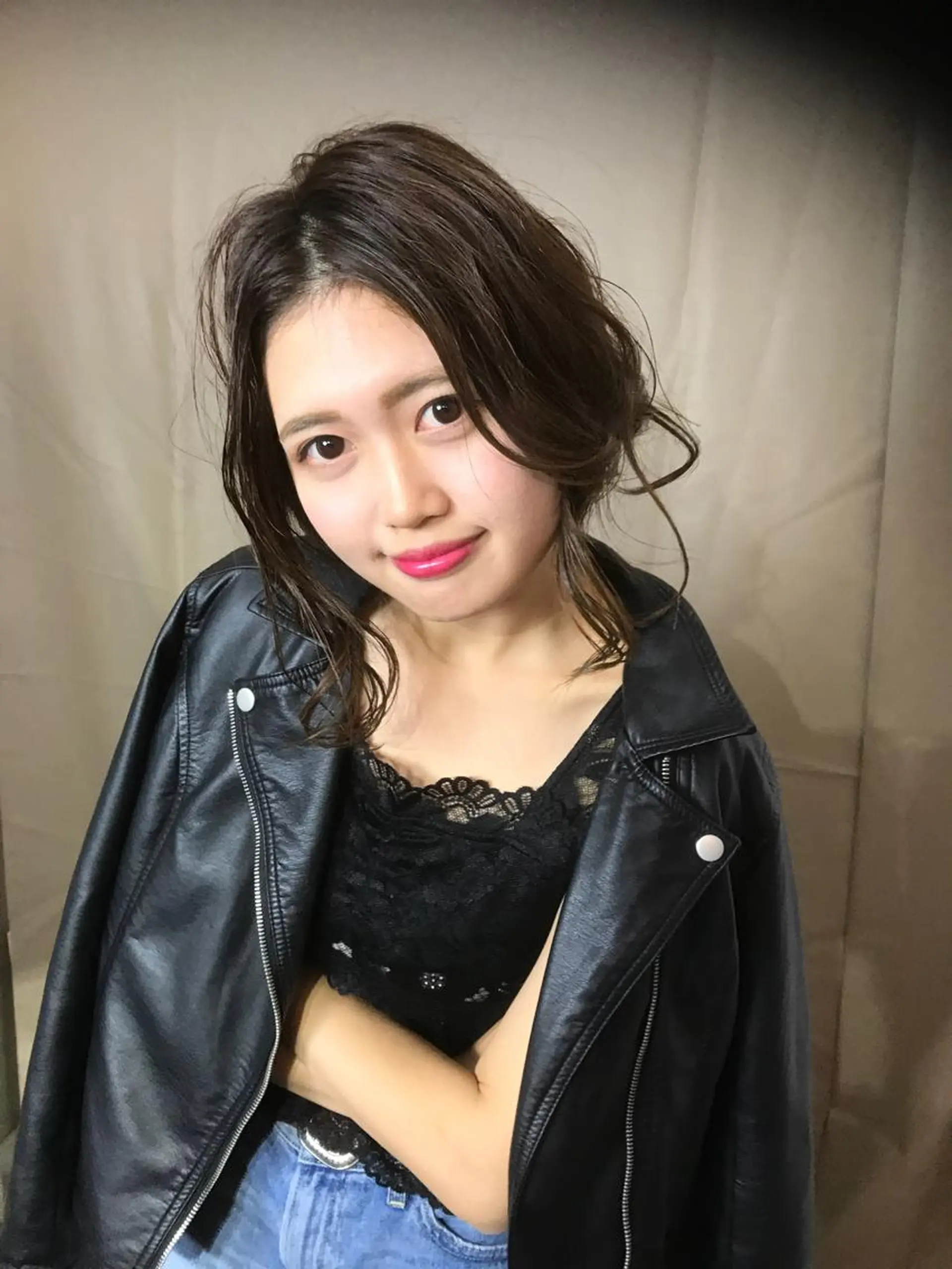 ミディアム カット ヘアカラー トリートメント vato マンツーマンサロンのヘアスタイル