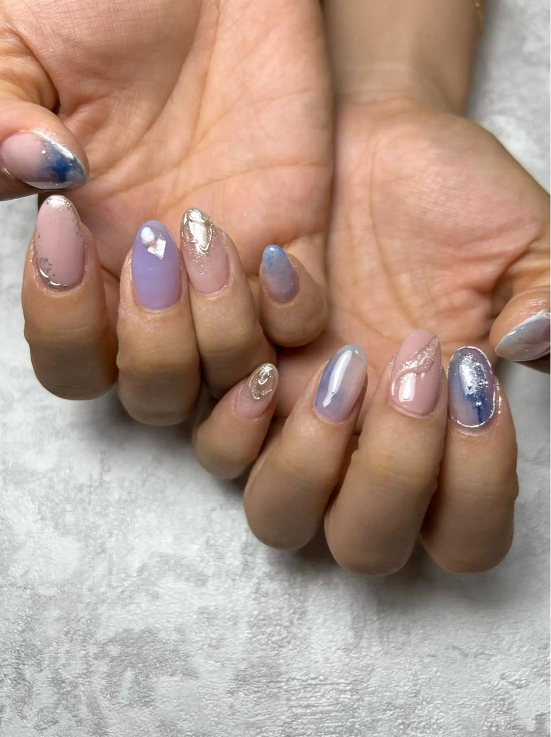 ネイル ジェルネイル 持ち込み ニュアンスネイル パラジェル シンプルネイル flowers nailのネイルデザイン