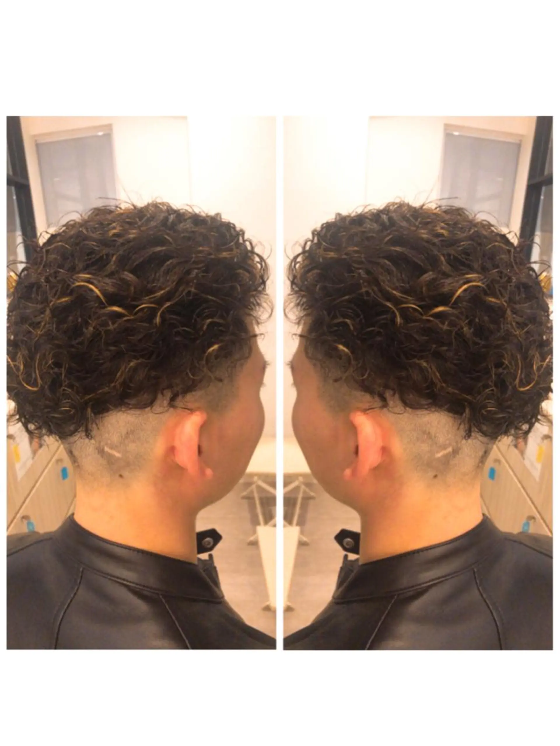 カラー パーマ メンズ メンズハイライト ハイライトカラー カット パーマ 品田 真里のヘアスタイル