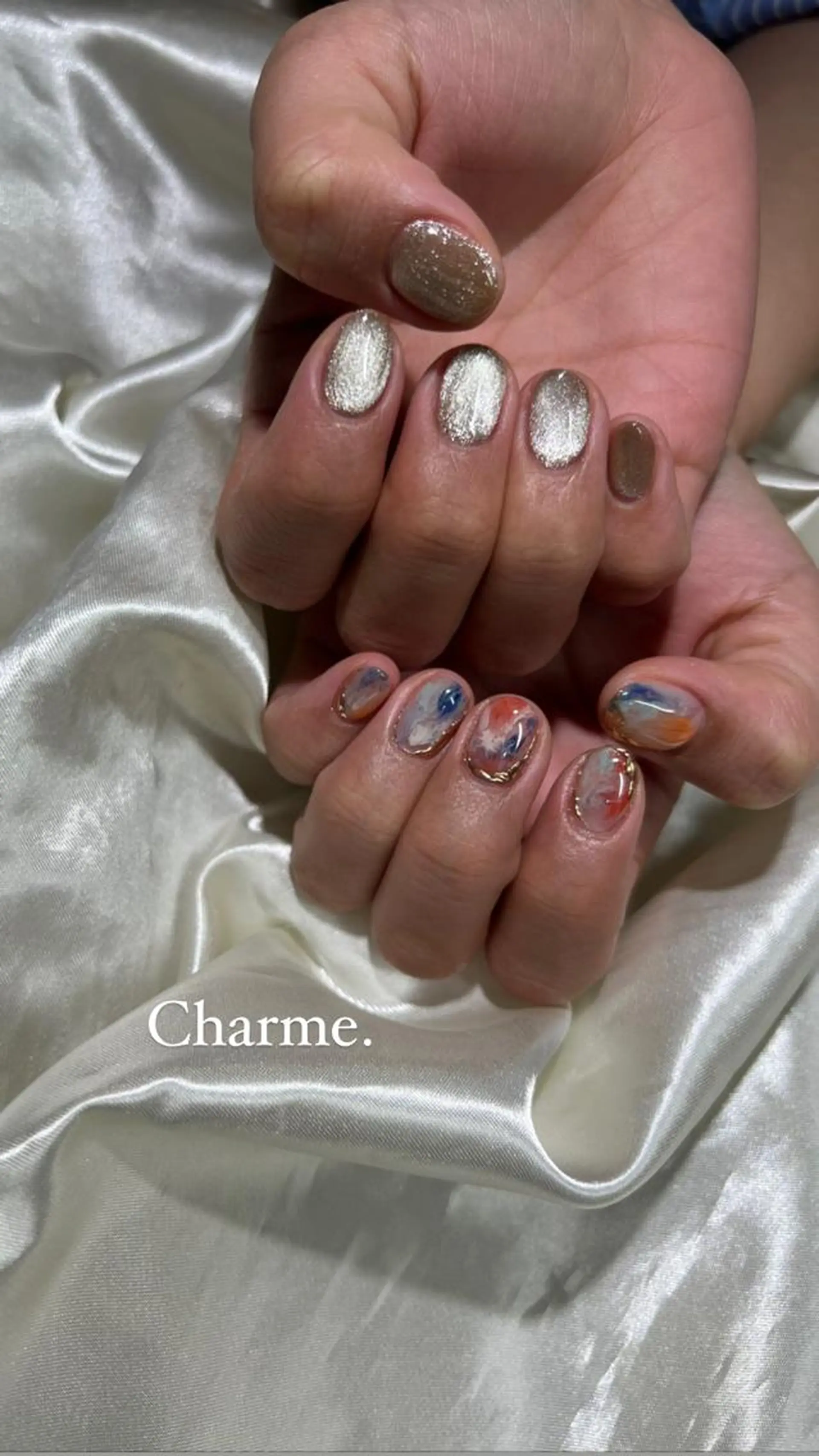 ネイル マグネットネイル 持ち込み ニュアンスネイル Charme. NOBUKOのネイルデザイン