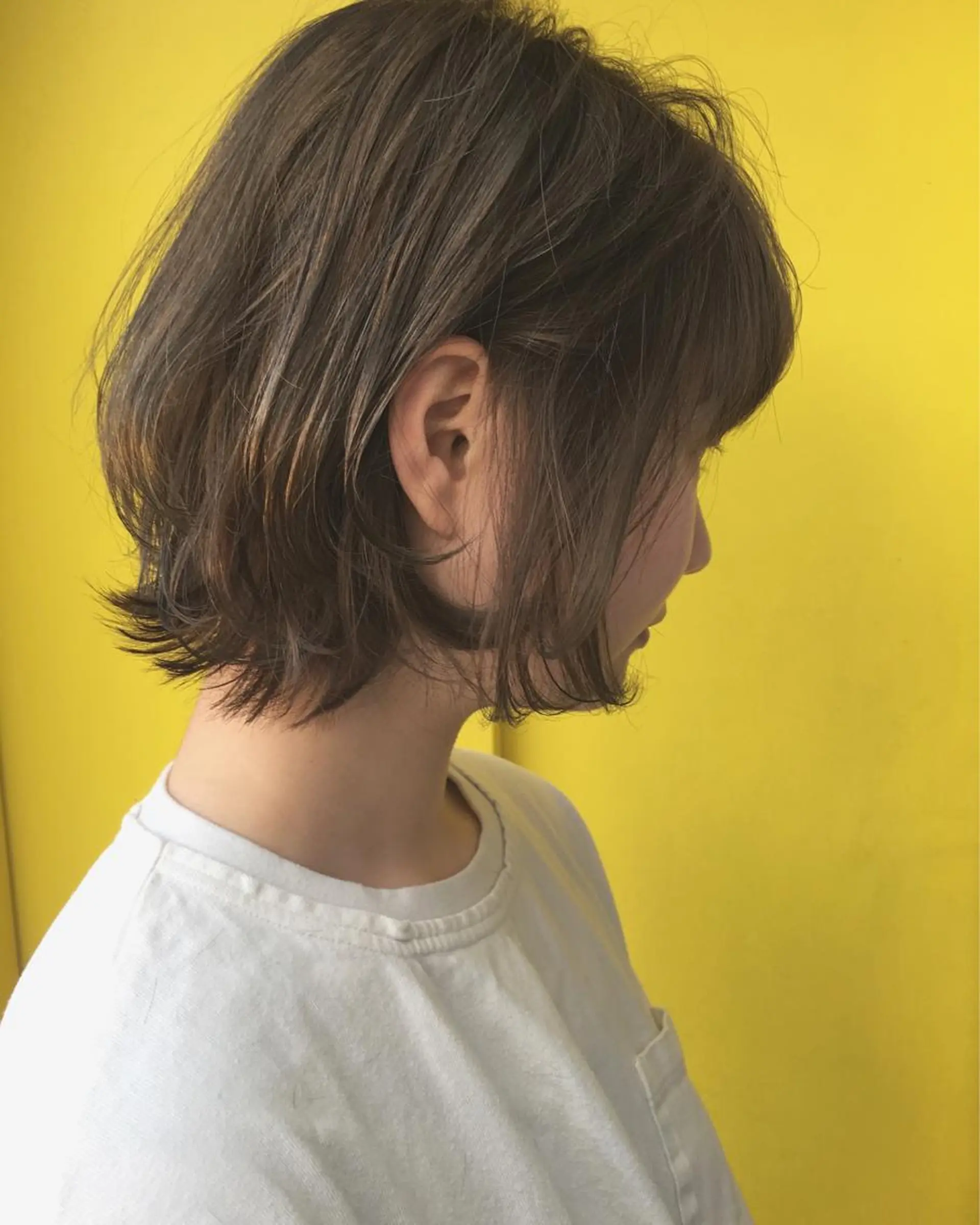 ショート カラー ベージュカラー ウルフカット レイヤーカット BLend 渋谷のヘアスタイル