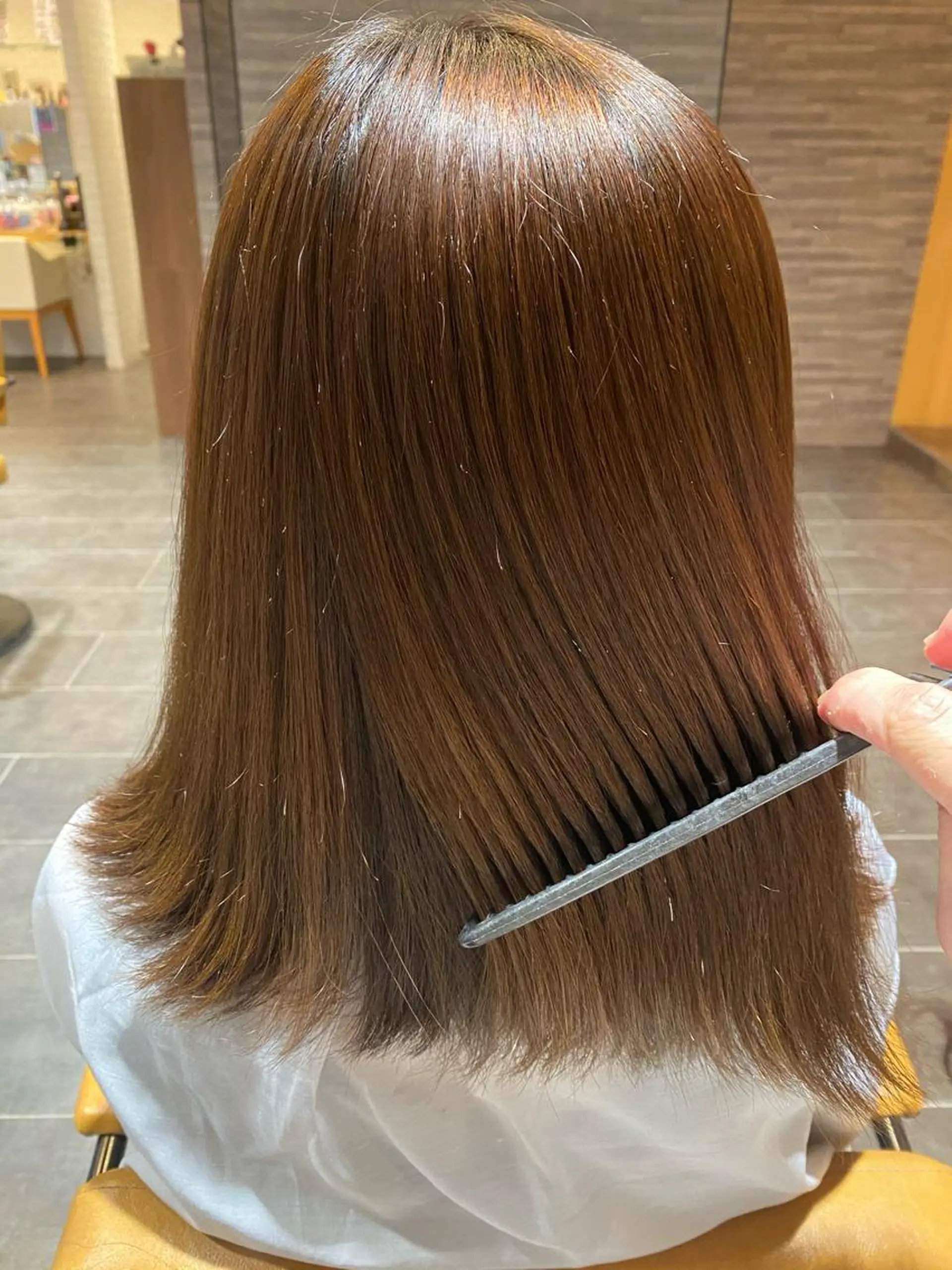 セミロング 尾崎 優也のヘアスタイル