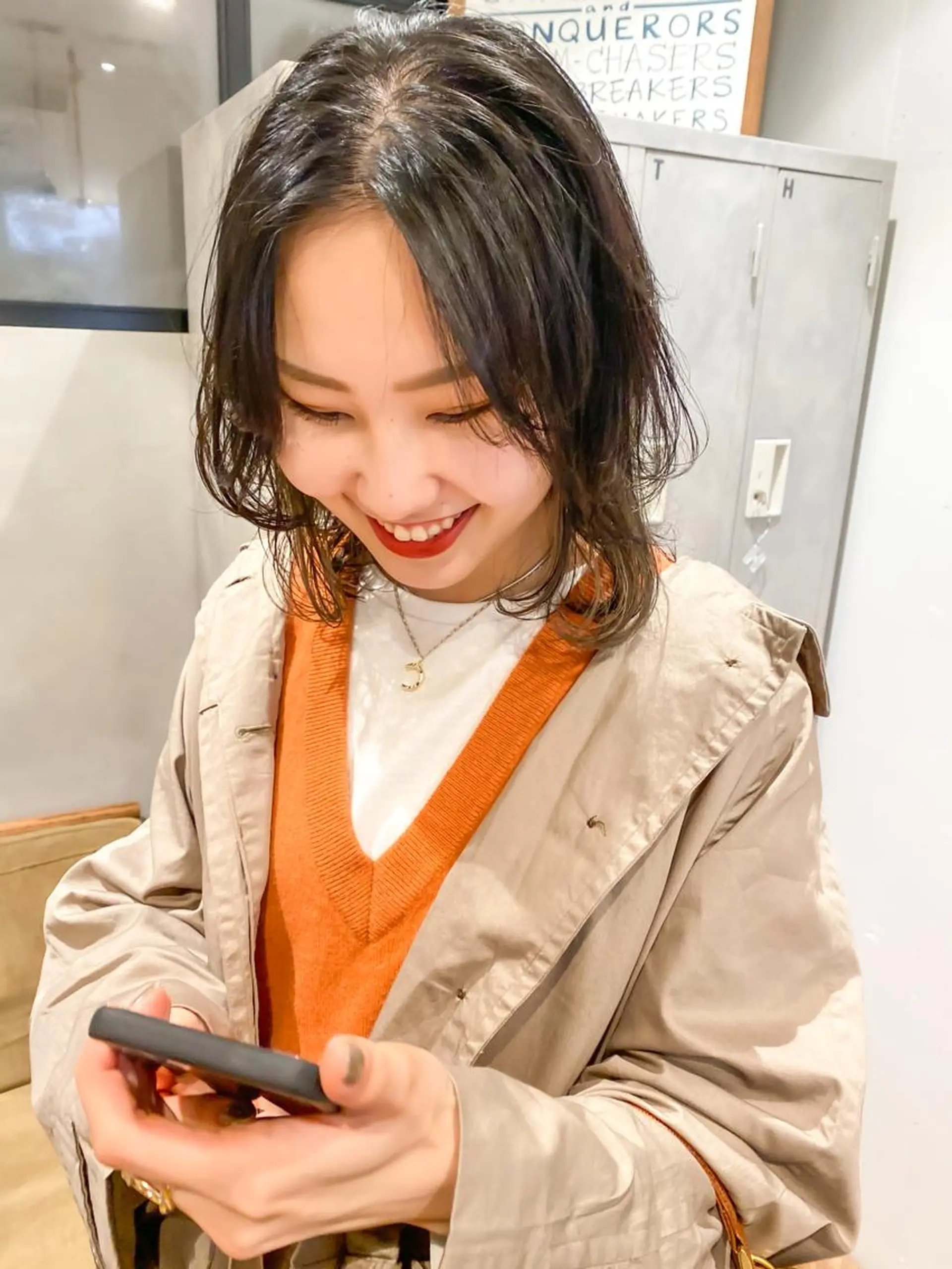 ミディアム カット 縮毛矯正 トリートメント 🩵縮毛矯正/ブリー チ/髪質改善/いつかのヘアスタイル