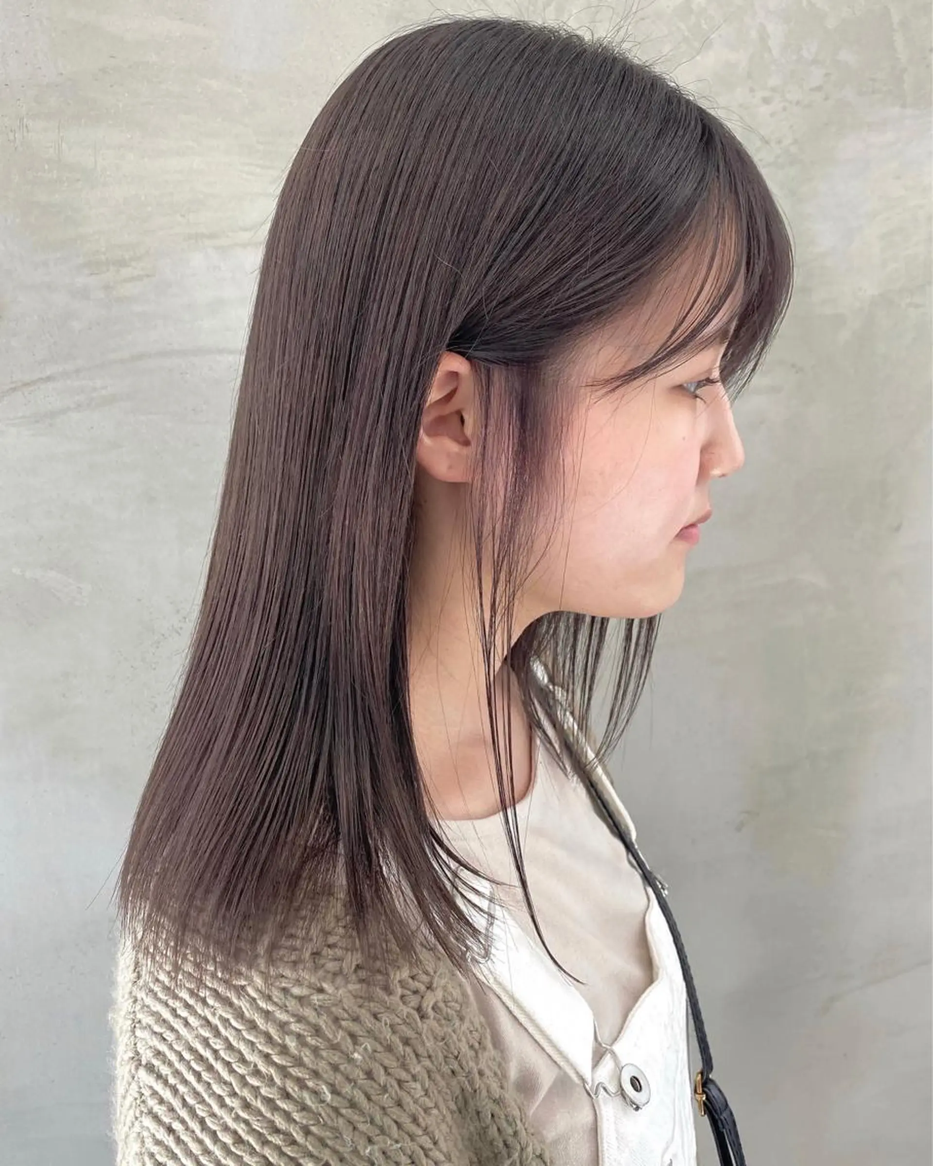 セミロング カラー ブリーチ 透明感カラー グレージュ ラベンダーカラー ラベンダーグレージュ ヘアカラー トリートメント pesca 長町南店 OIKAWAのヘアスタイル