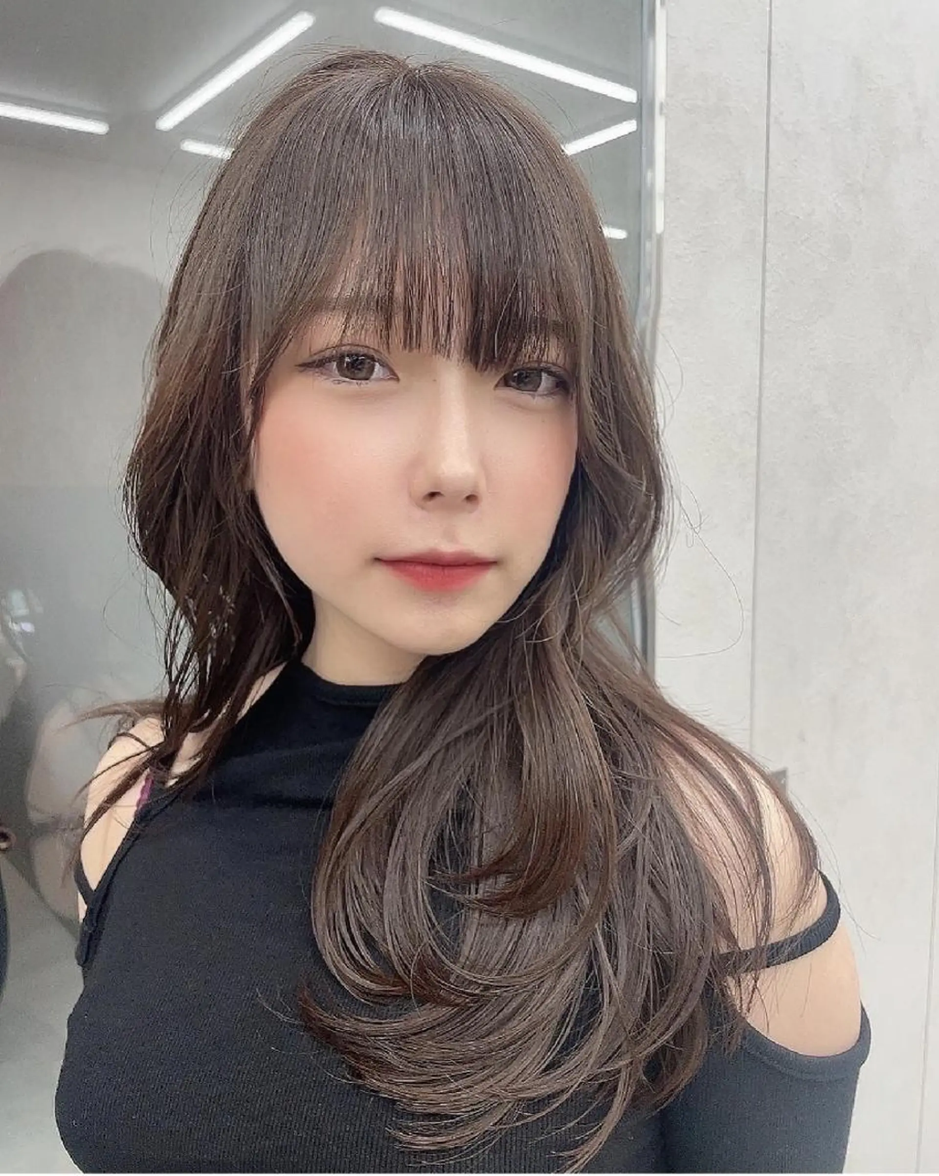 ロング 韓国風ヘア レイヤーカット ロンド　ウル所属・レイヤー/縮毛矯正⭐ 特化美容師のヘアスタイル