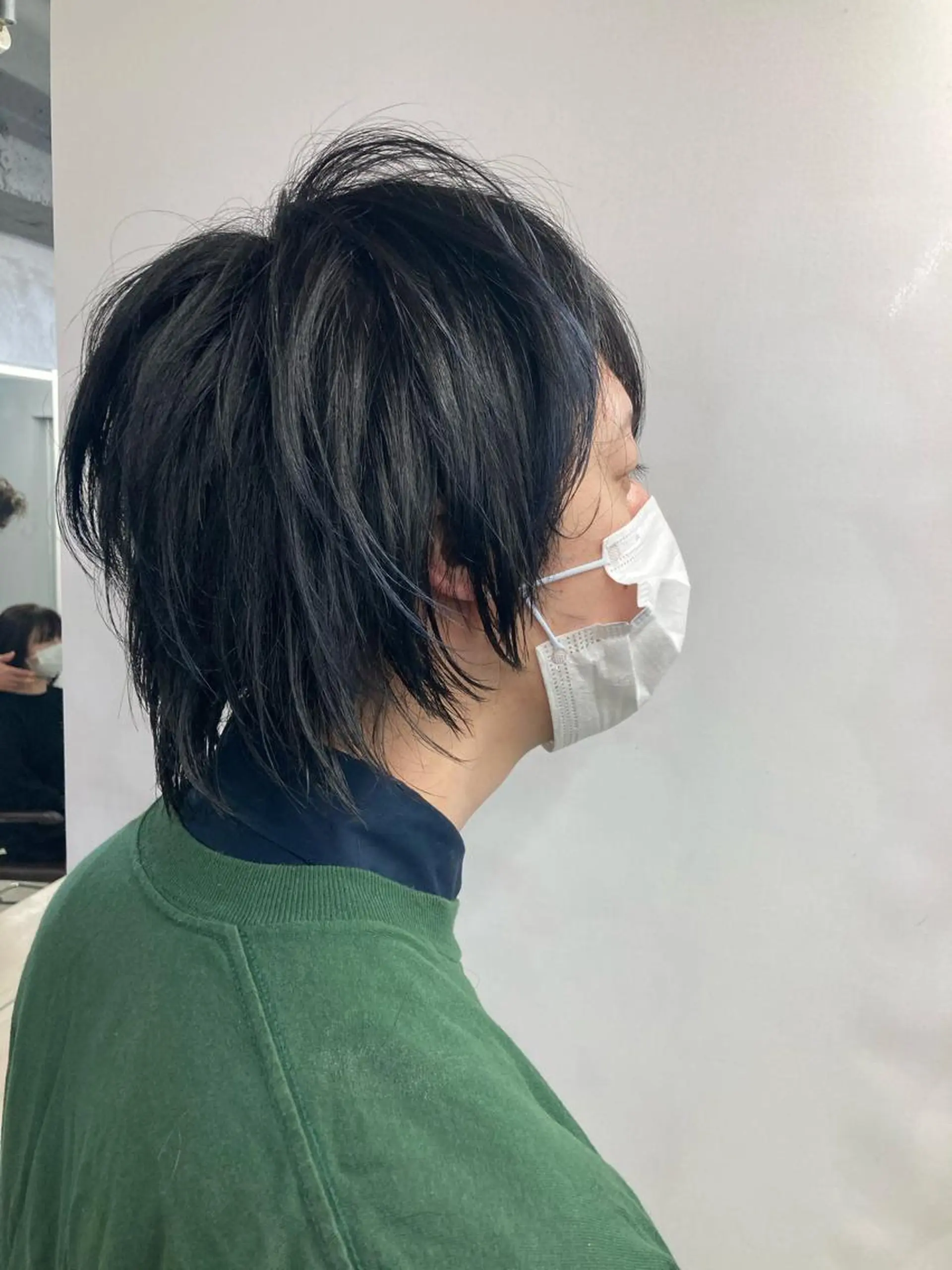 ミディアム カラー ブルーカラー ヘアカラー ブリーチ&似合せボブ 田中寛十のヘアスタイル