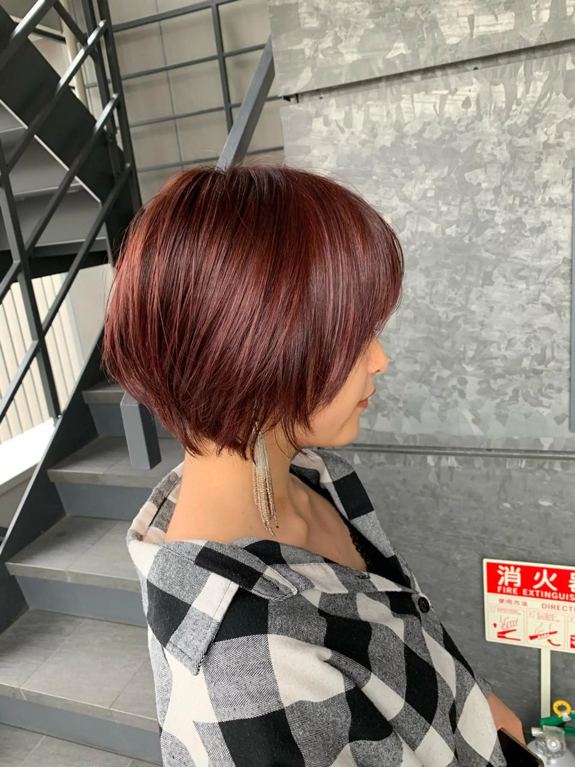 ショート カラー レッドカラー ショートヘア カット ヘアカラー トリートメント aguhair jour所属・髪質改善/白髪ぼかし KENTAのヘアスタイル