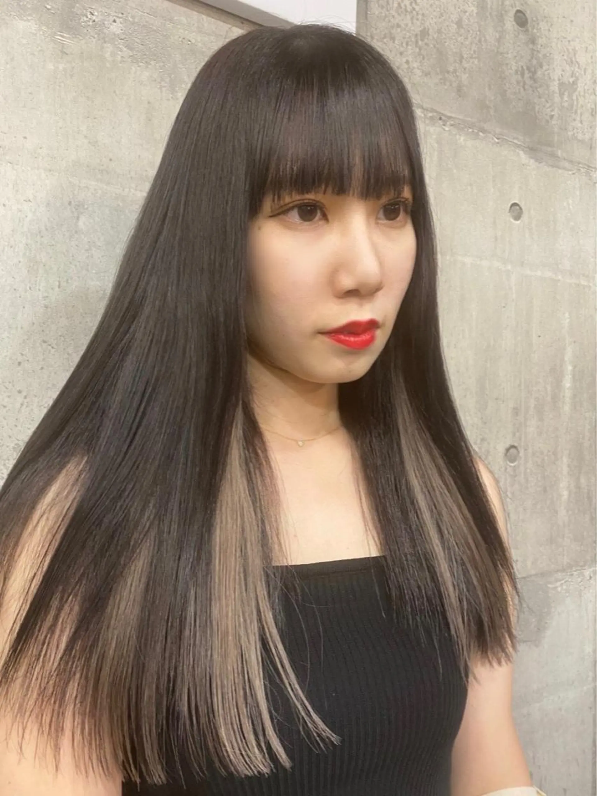 セミロング カラー エクステ SHURI❤️‍🔥 中/韓mix ♡のヘアスタイル