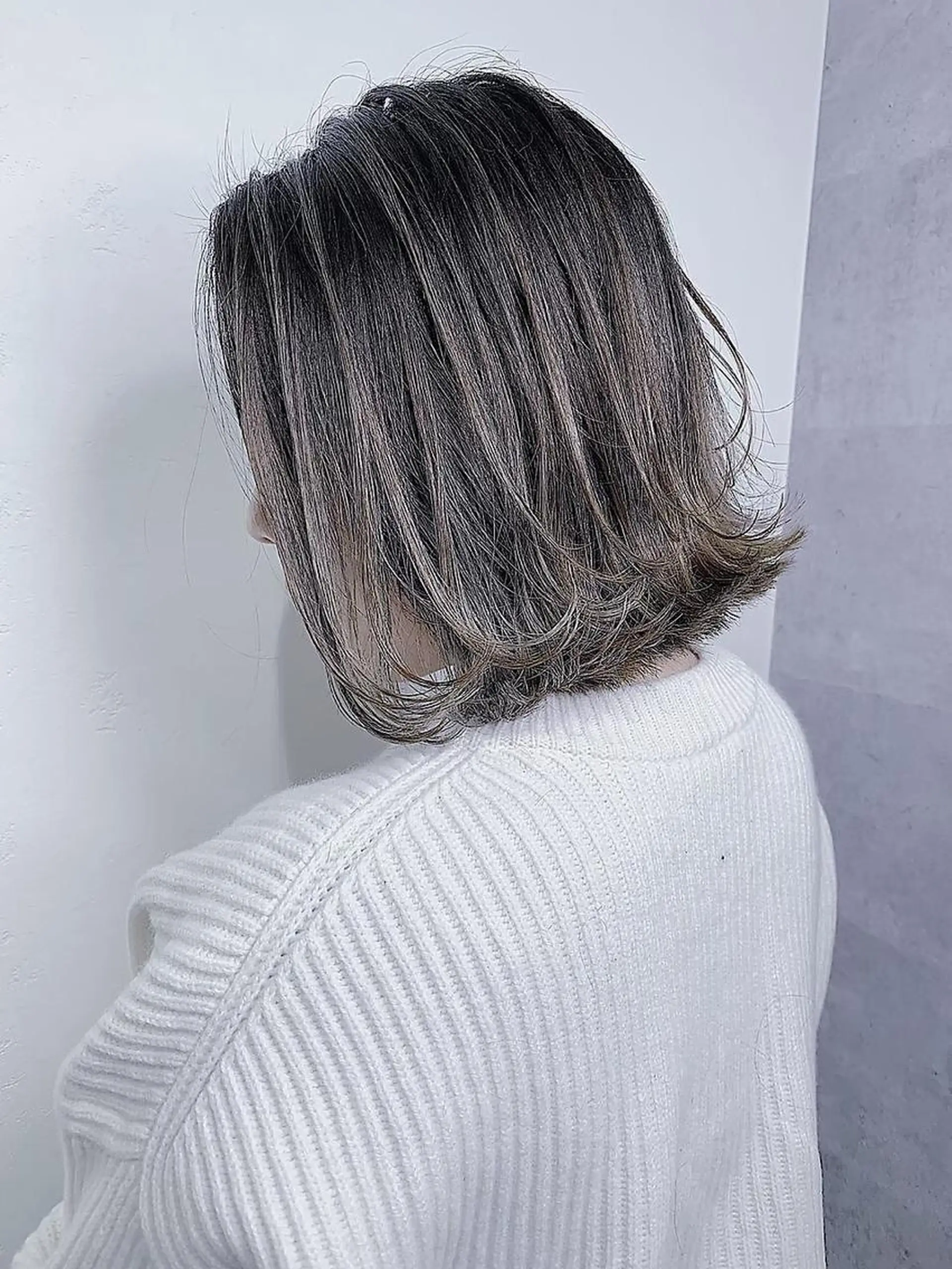 ミディアム 渋谷/ハッシュ レイヤーカット/会田のヘアスタイル