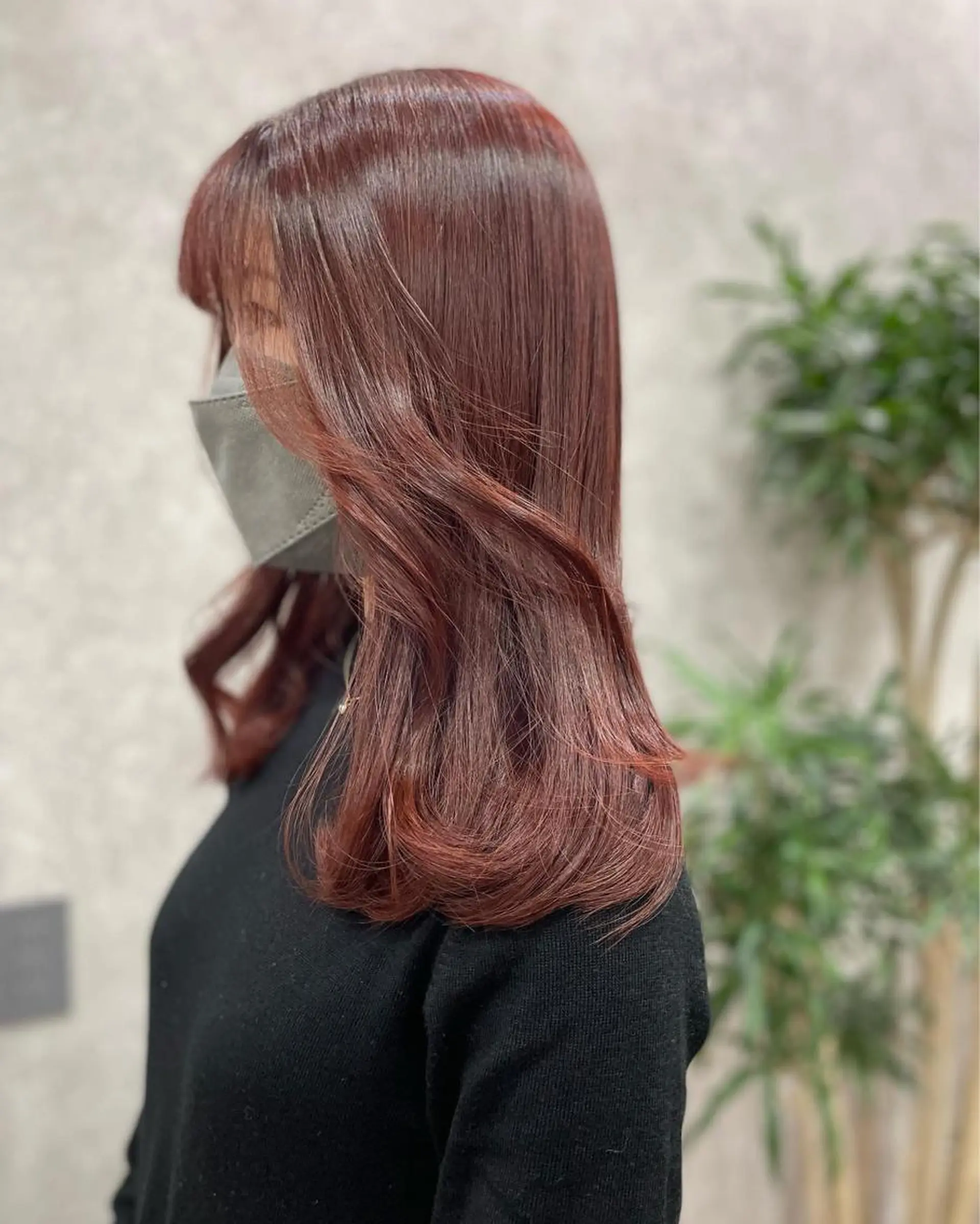 ロング カラー ピンクカラー ローズカラー レイヤーカット たなか りなのヘアスタイル