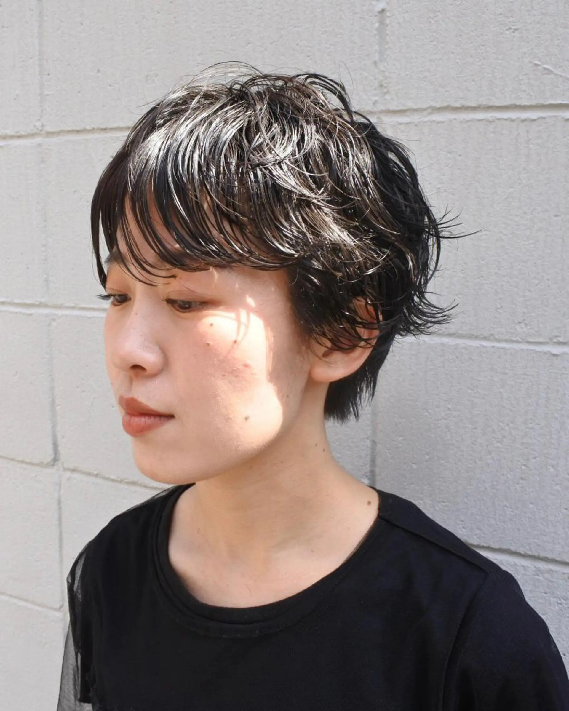 ショート パーマ イヌイ フウコのヘアスタイル
