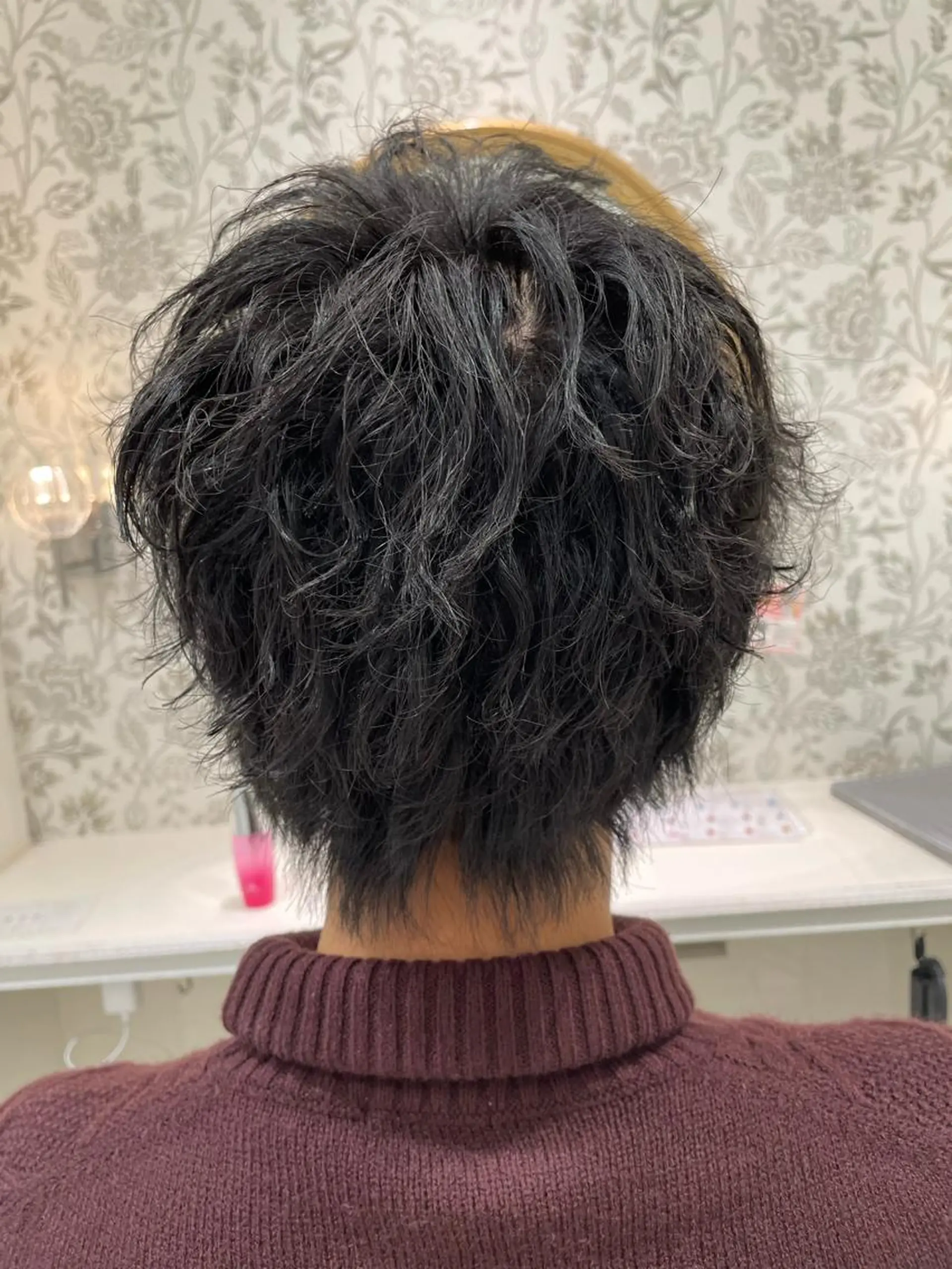 パーマ メンズ センターパート 川島爽楽のヘアスタイル
