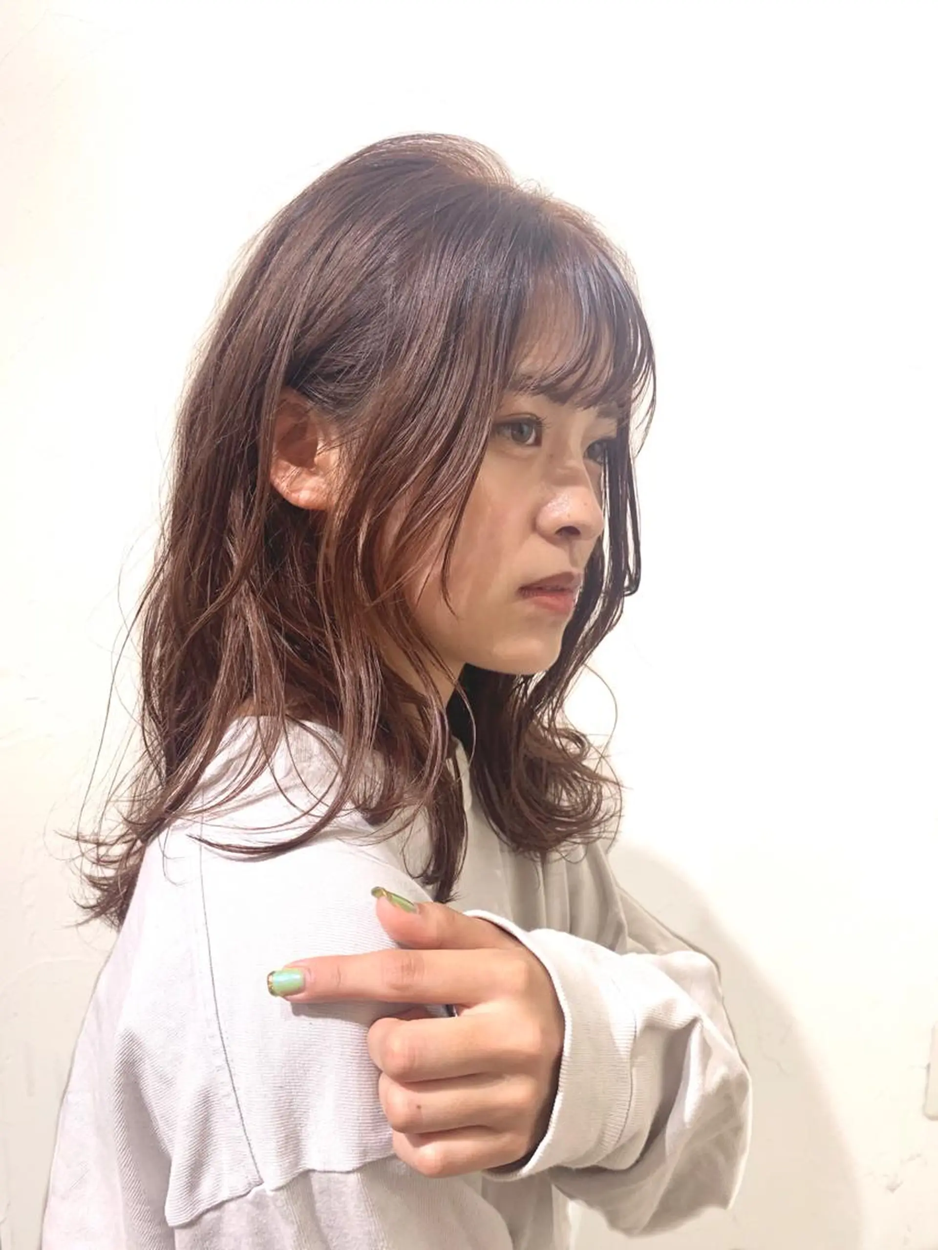 ミディアム カラー ミディアムパーマ アメリラブヘアー 土屋 洋平のヘアスタイル