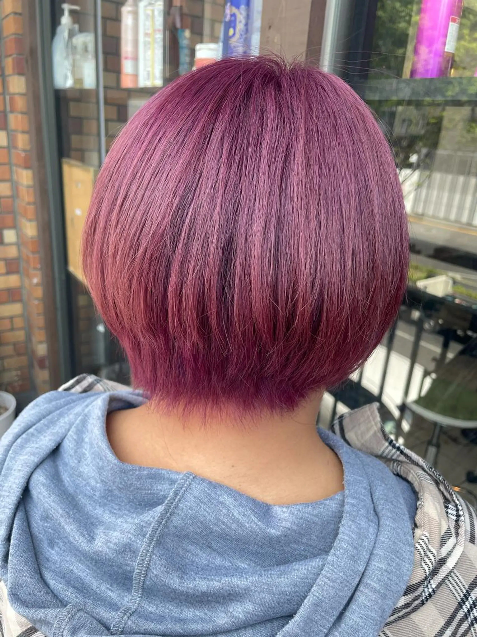 ショート カラー ヘアアレンジ ラベンダーカラー ラベンダーピンク ピンクカラー 韓国風ヘア ヘアカラー 🦋高瀬寛菜🦋 韓国/ブリーチのヘアスタイル