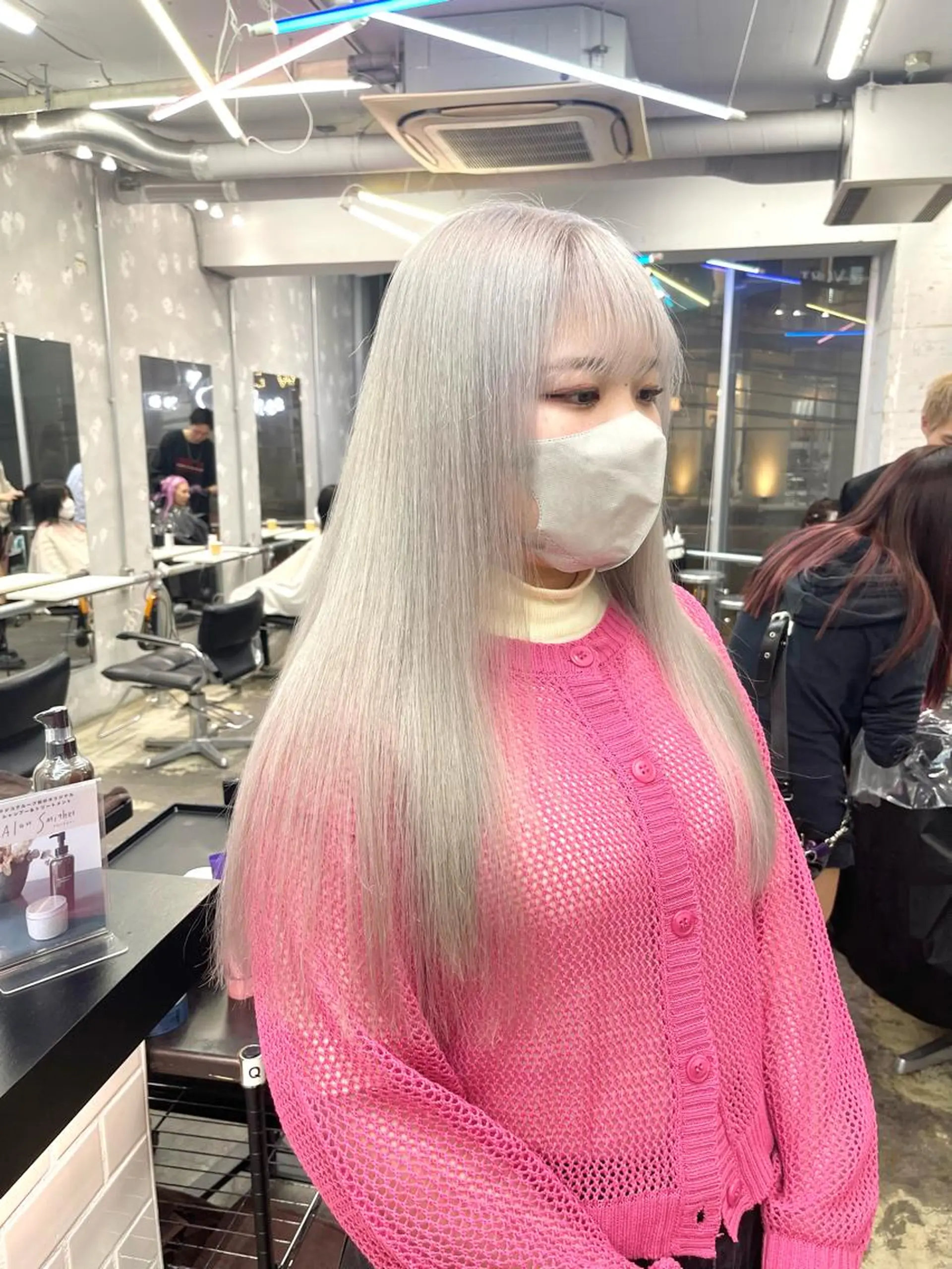 ロング カラー ハッシュカットとハイ トーン/HIROKIのヘアスタイル