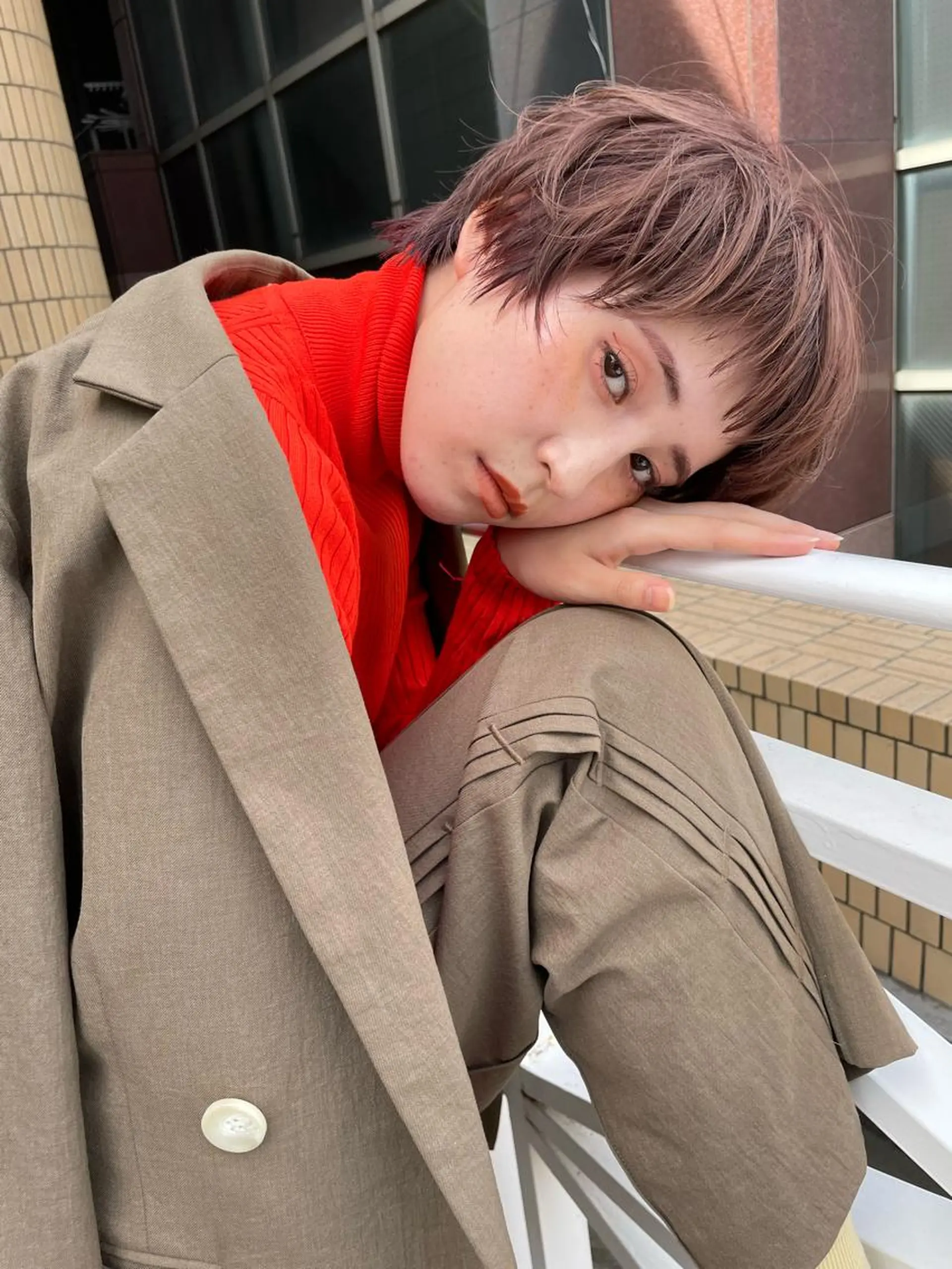 ショート カラー カット ヘアカラー トリートメント ショート/ボブ専門 宮脇美奈/南船場のヘアスタイル