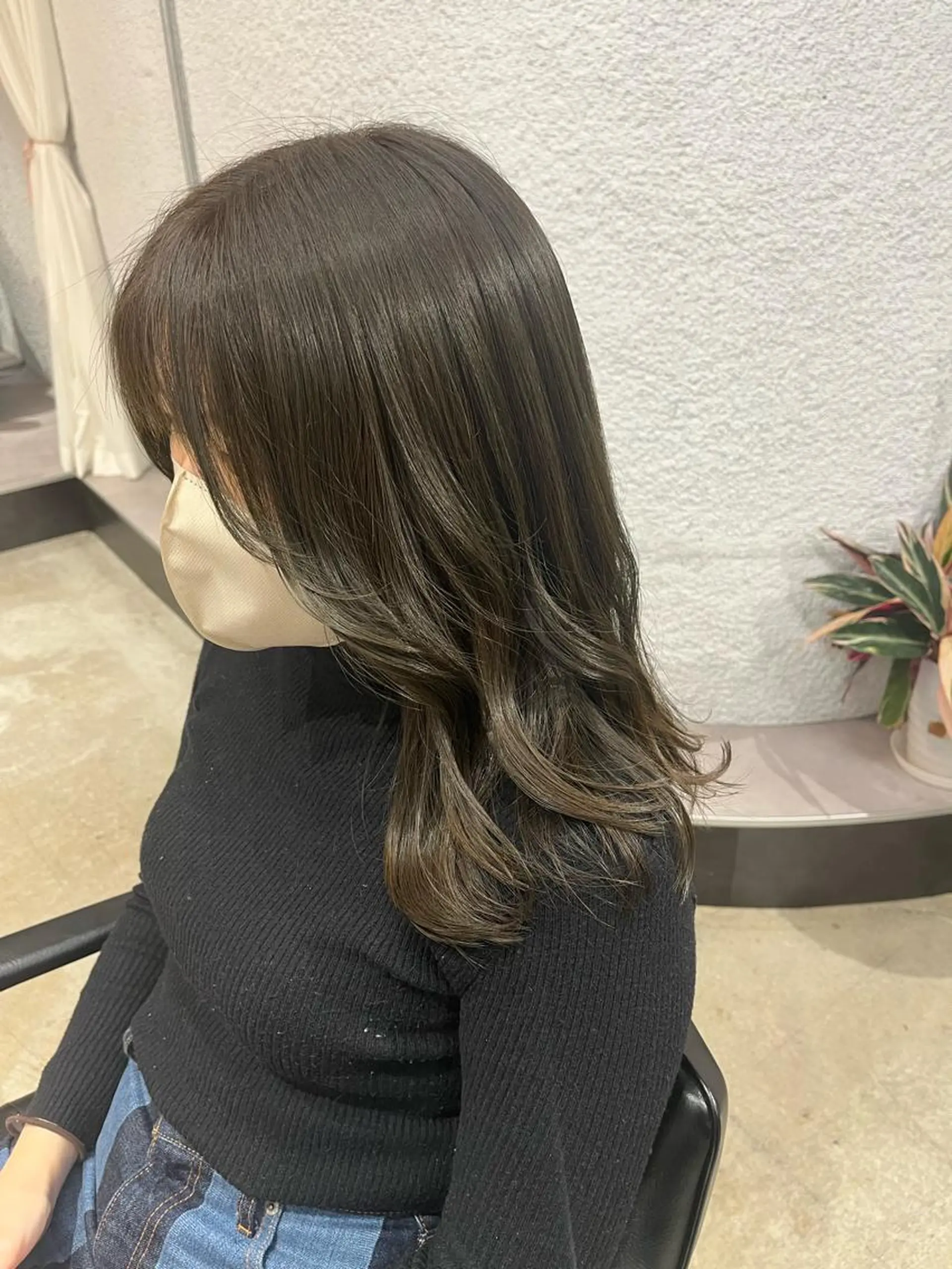 ミディアム カット ヘアカラー トリートメント baton  hair salon所属・✽透明感ｶﾗｰ ✽ 🍆那須ももこ🍑のヘアスタイル