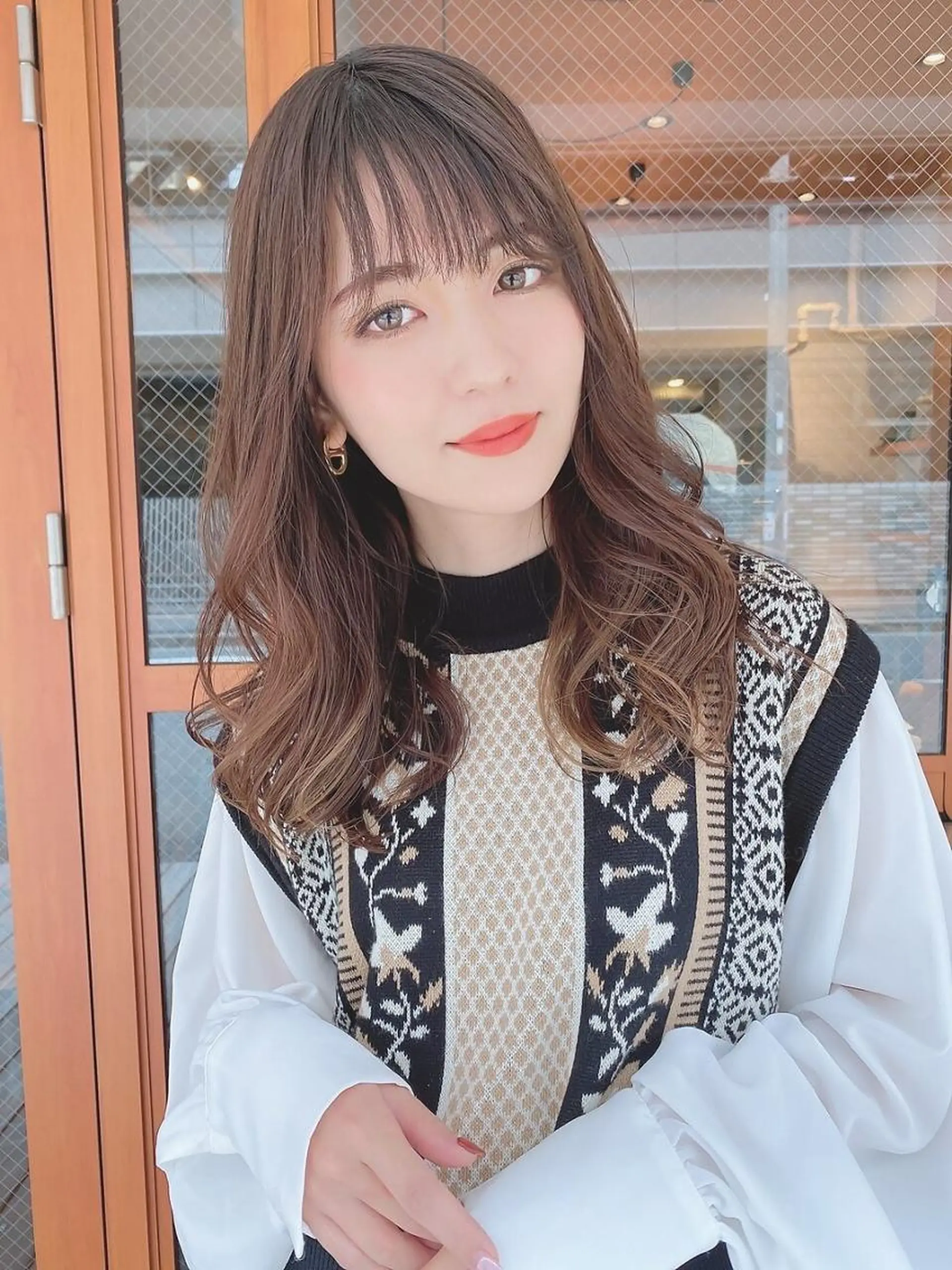 セミロング カラー カット ヘアカラー トリートメント rubik's京橋 店のヘアスタイル