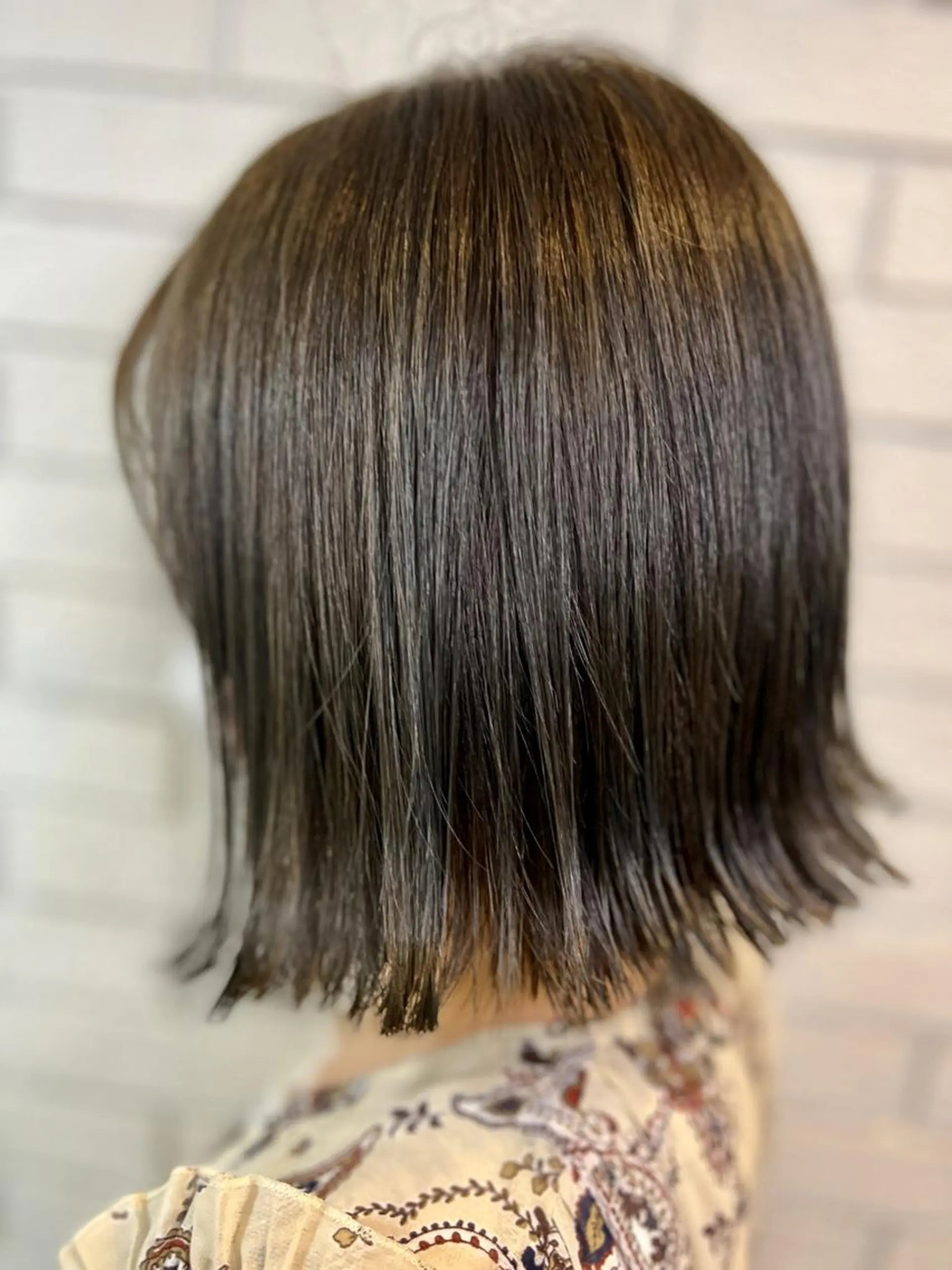 ミディアム カラー 切りっぱなしボブ ブリーチ ケアブリーチ 透明感カラー グレージュ カット ヘアカラー トリートメント 髪質改善✨艶カラー MASAYAのヘアスタイル