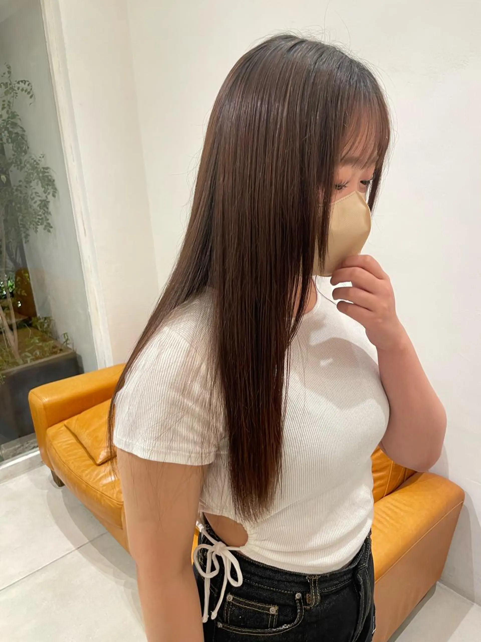 ロング パーマ 縮毛矯正 田中 陽菜乃のヘアスタイル