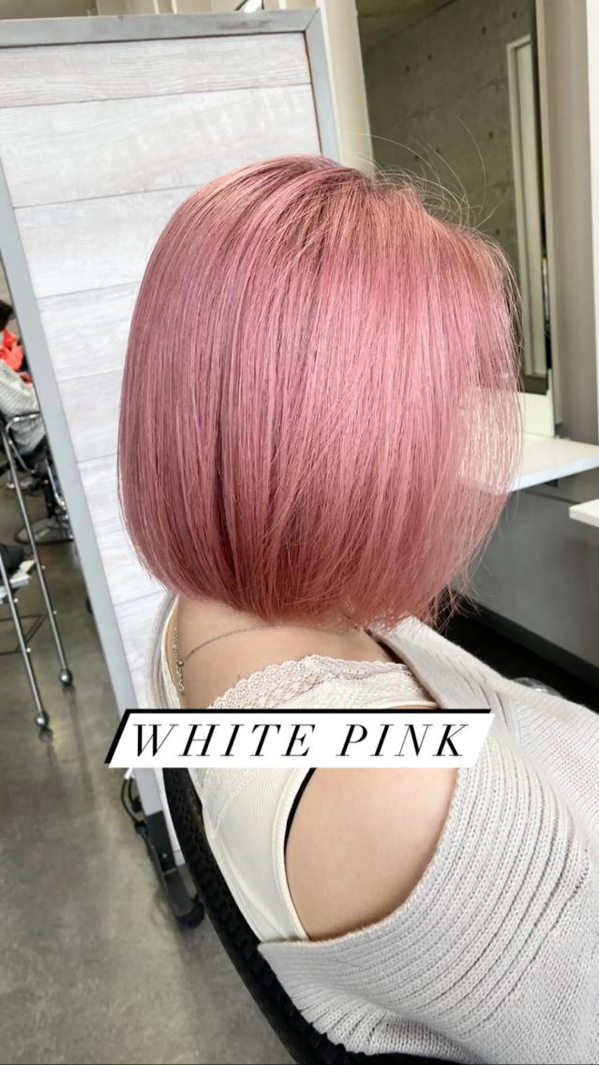 ショート カラー ピンクカラー Coeur所属・いち かのヘアスタイル