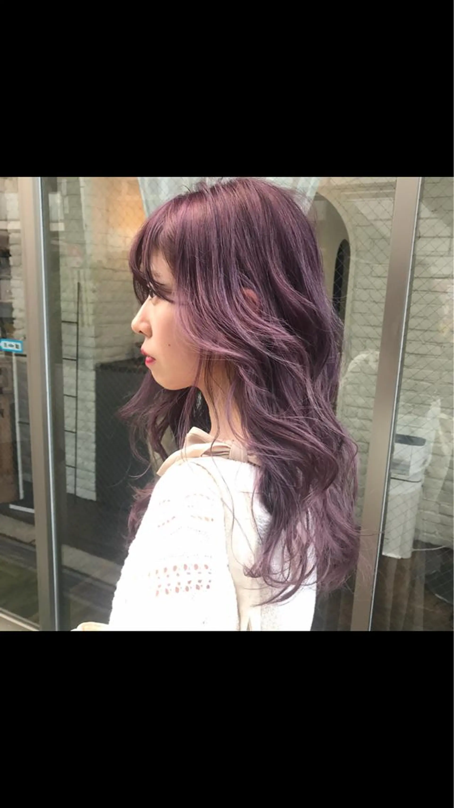 ロング カラー パープルカラー KAYLEE by curacion所属・池上 みゆのヘアスタイル