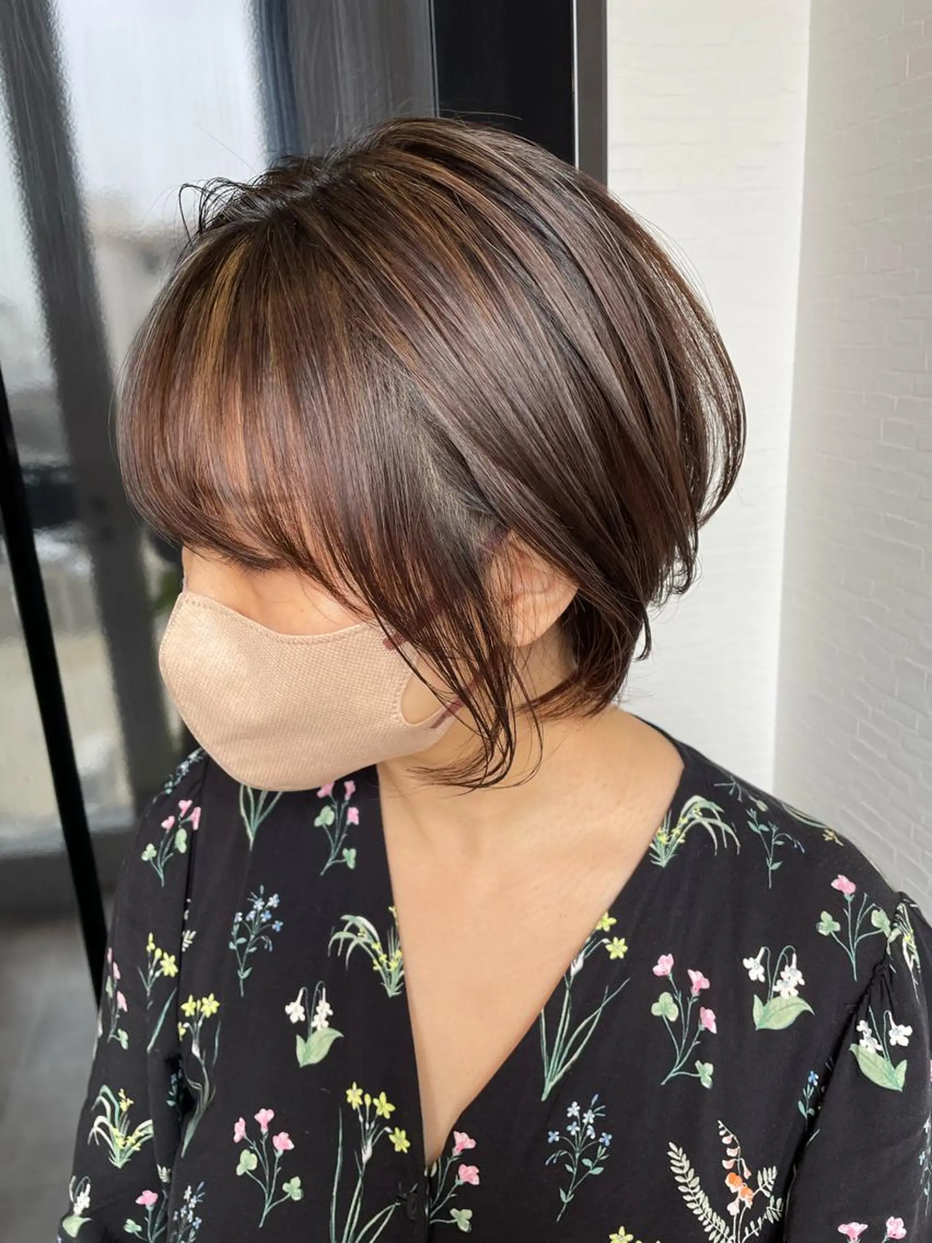 ショート カラー ショートボブ ハイライトカラー ボブ ハイライト ショートヘア カット ヘアカラー STAR RIVER所属・YUI/ ブリーチカラー🌷のヘアスタイル