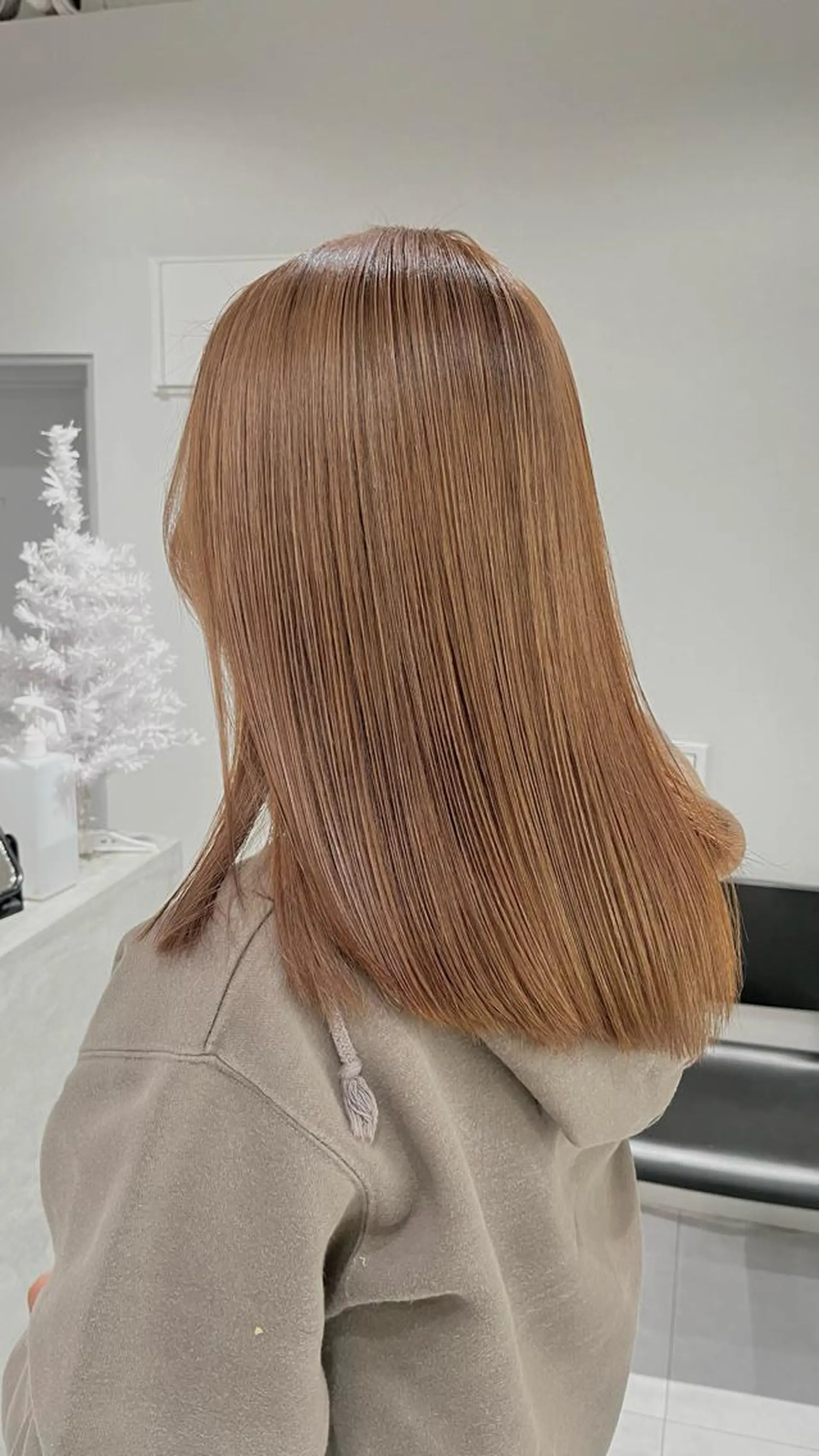セミロング 艶髪カラー/髪質改善 兼折楓馬のヘアスタイル