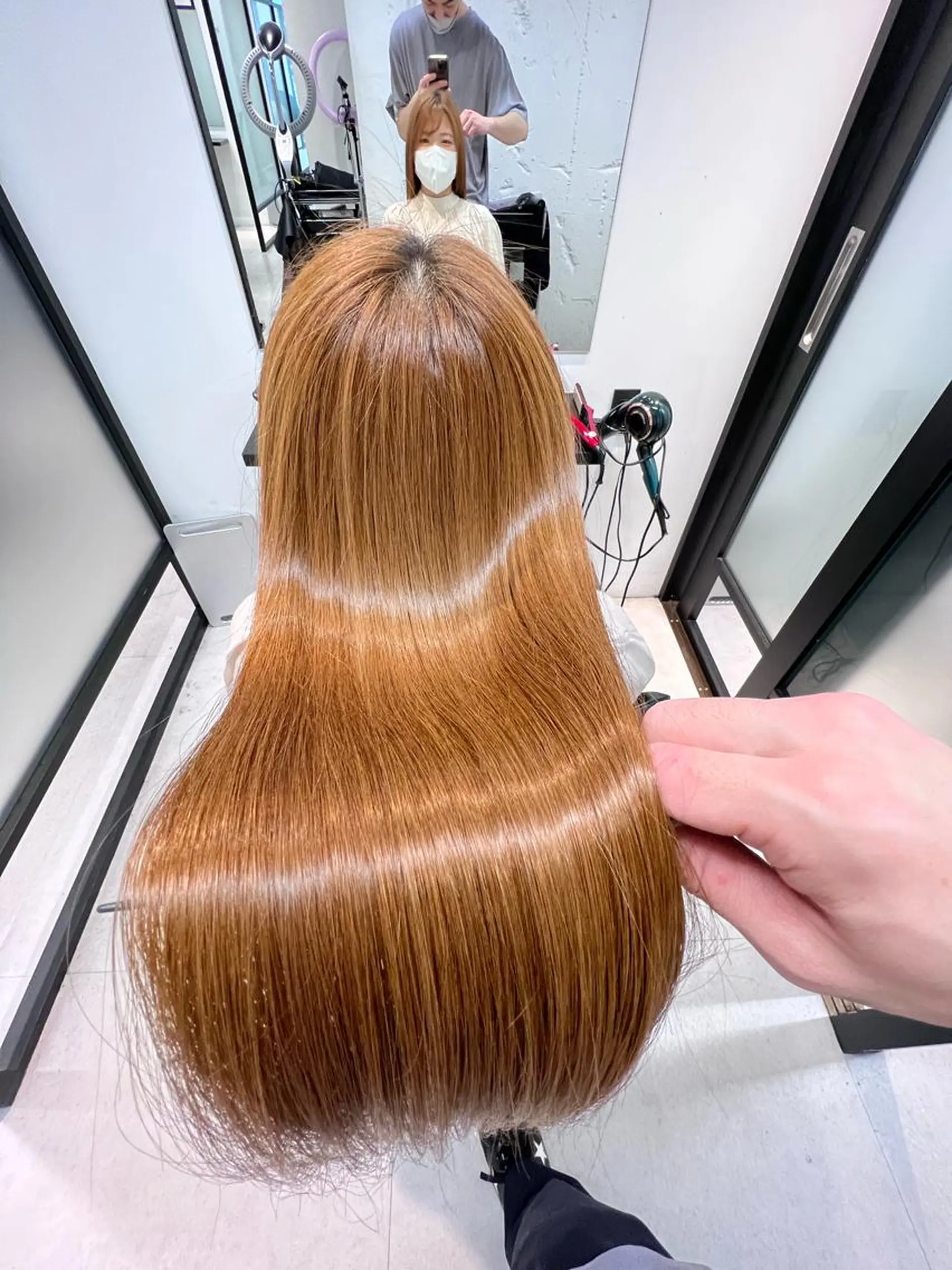 ロング トリートメント 髪質改善/縮毛矯正 艶カラー/珠聡のヘアスタイル