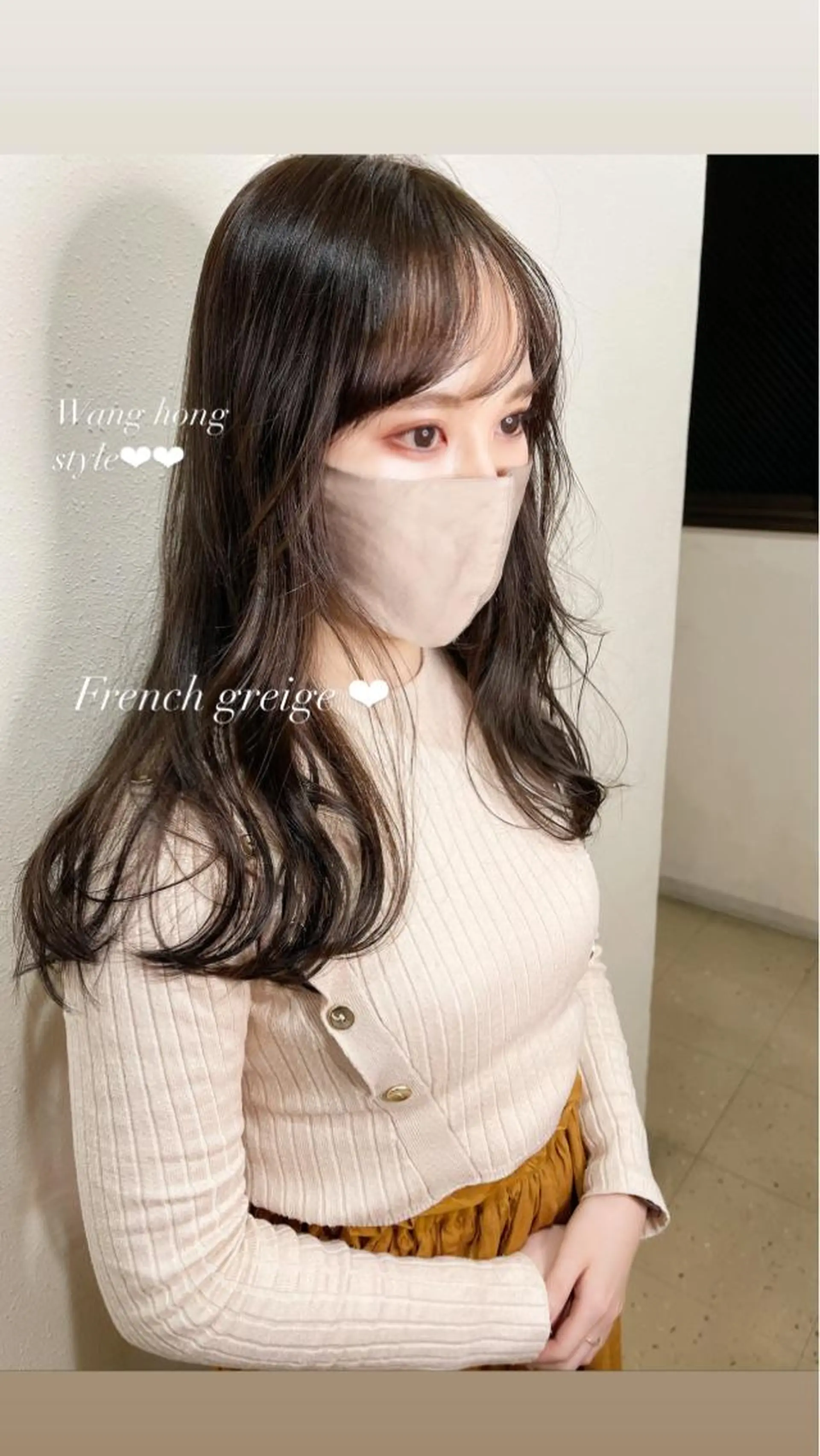 セミロング カット 韓国 / 中国ヘア 🦋Noniのヘアスタイル