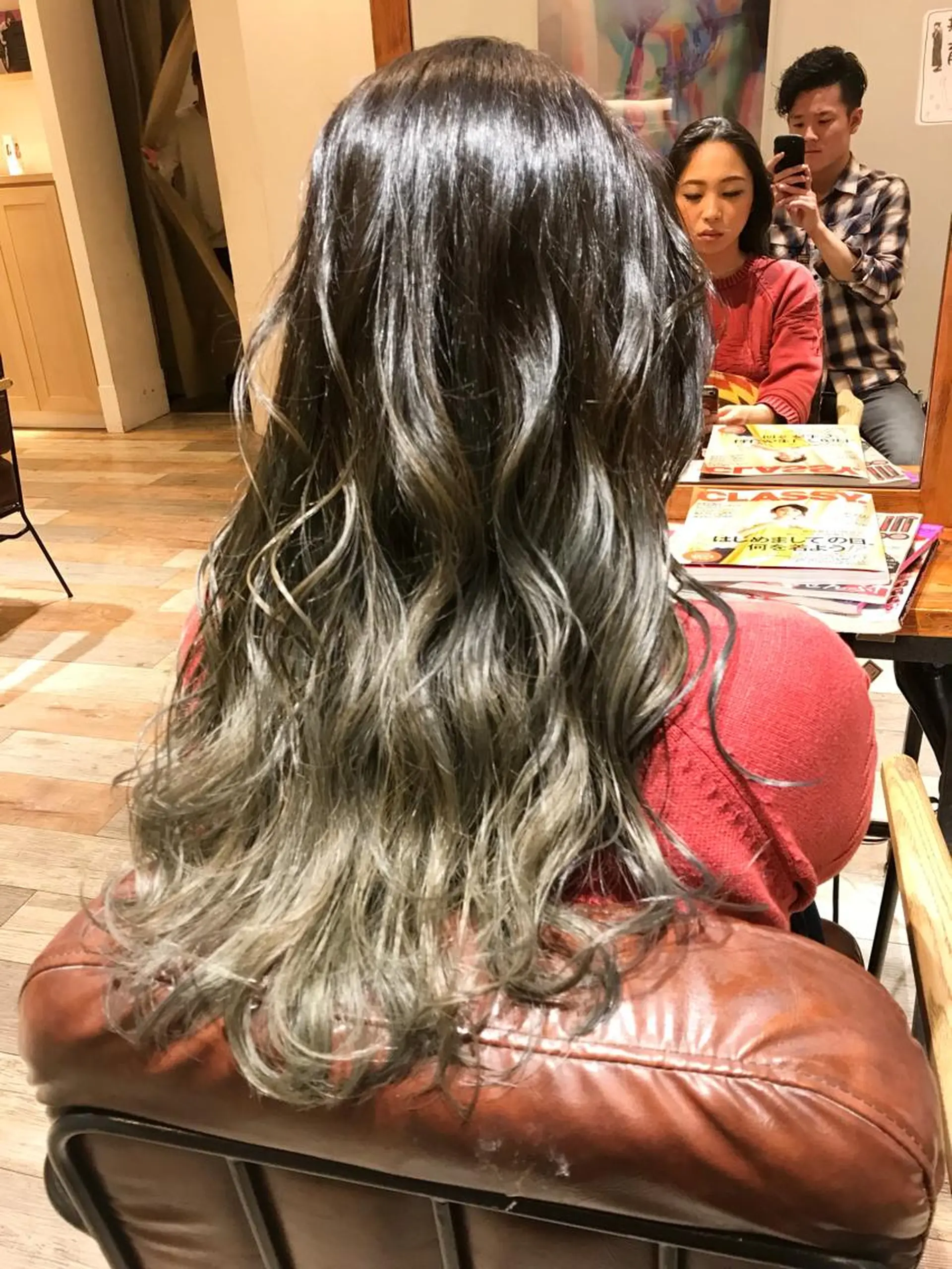 ロング カラー シールエクステ⭐️ オオミタクヤのヘアスタイル